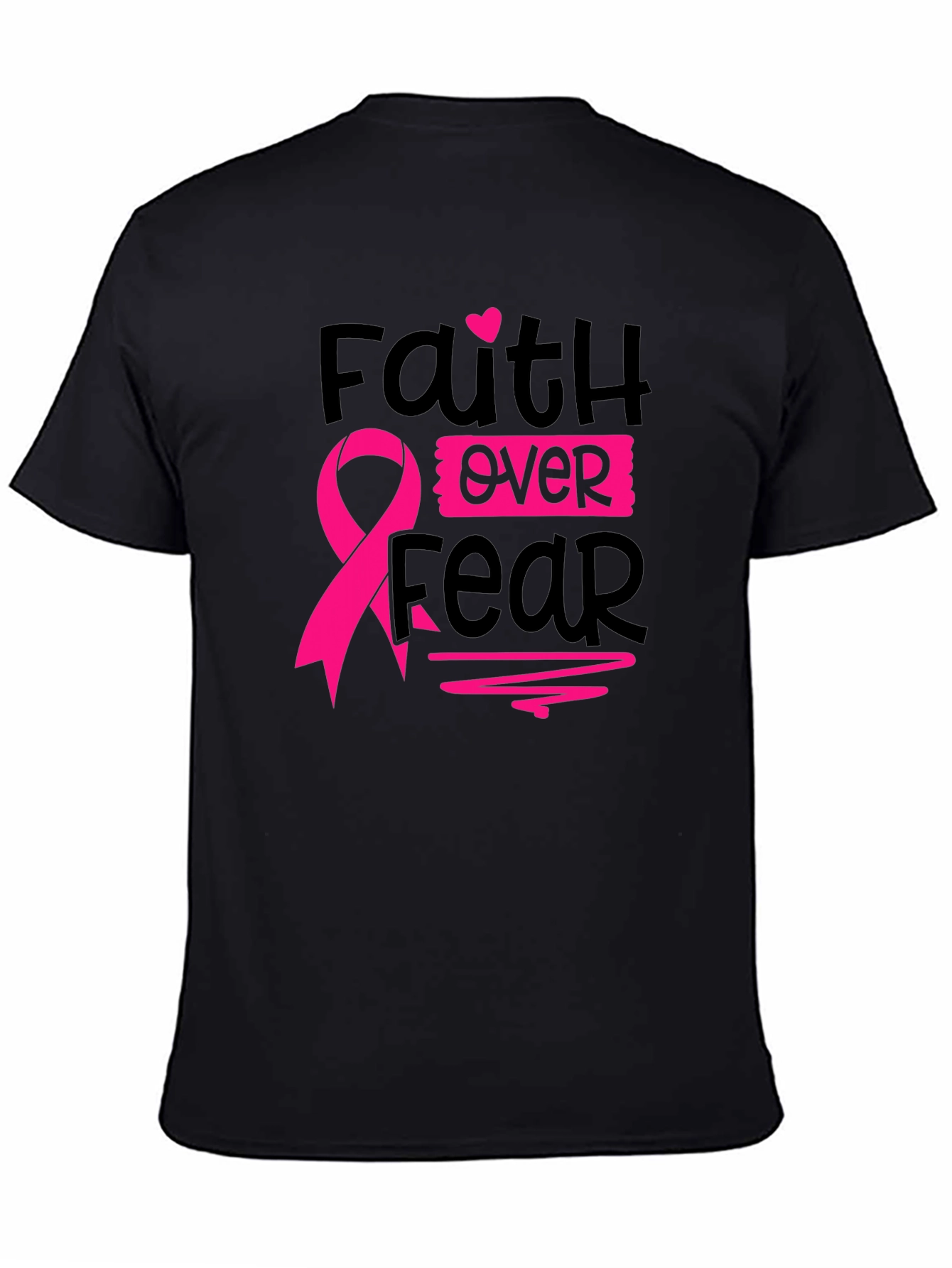 Faith Over Fear Breast Cancer Awareness T-Shirt