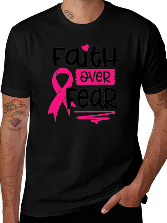 Faith Over Fear Breast Cancer Awareness T-Shirt