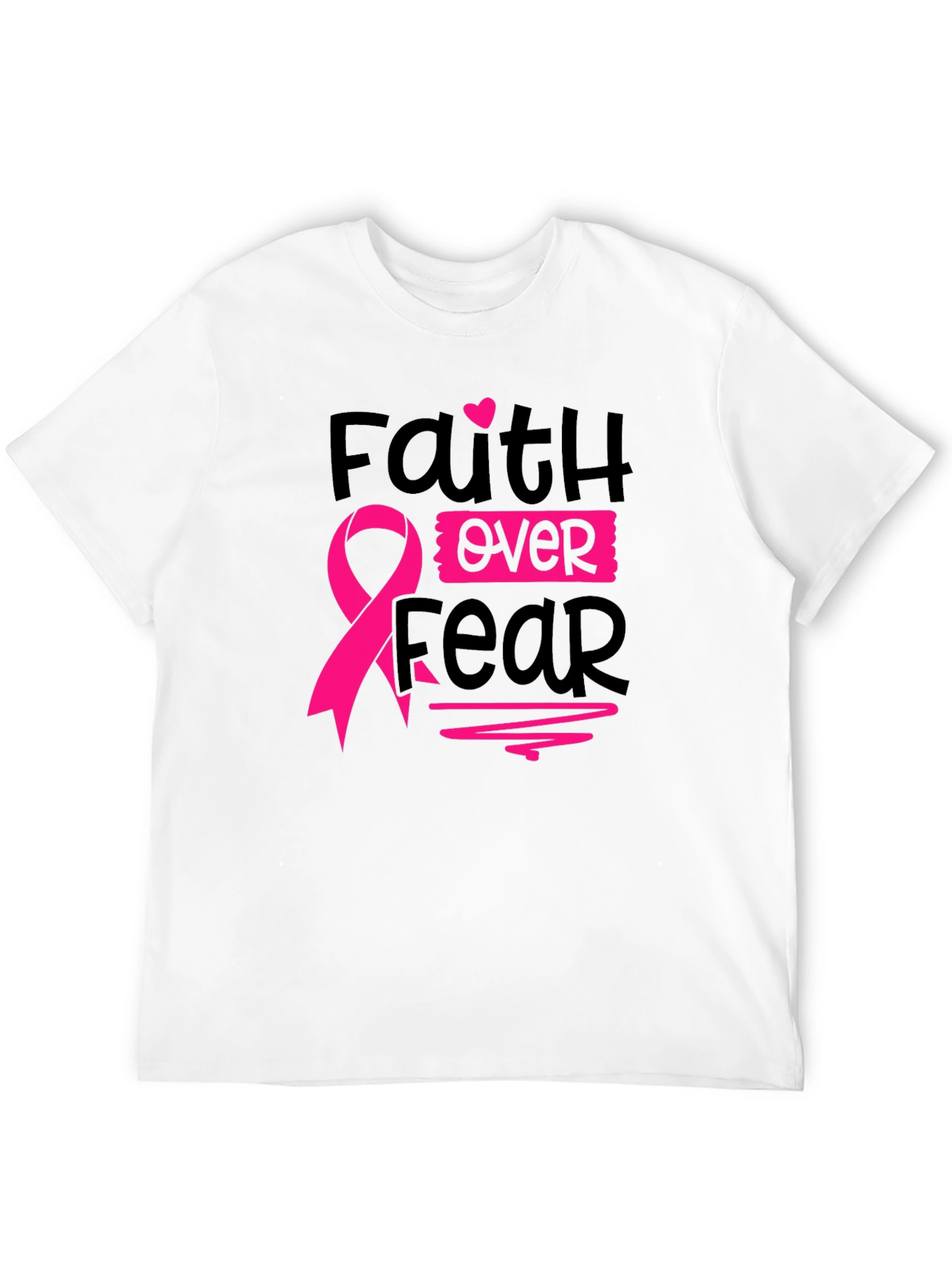 Faith Over Fear Breast Cancer Awareness T-Shirt