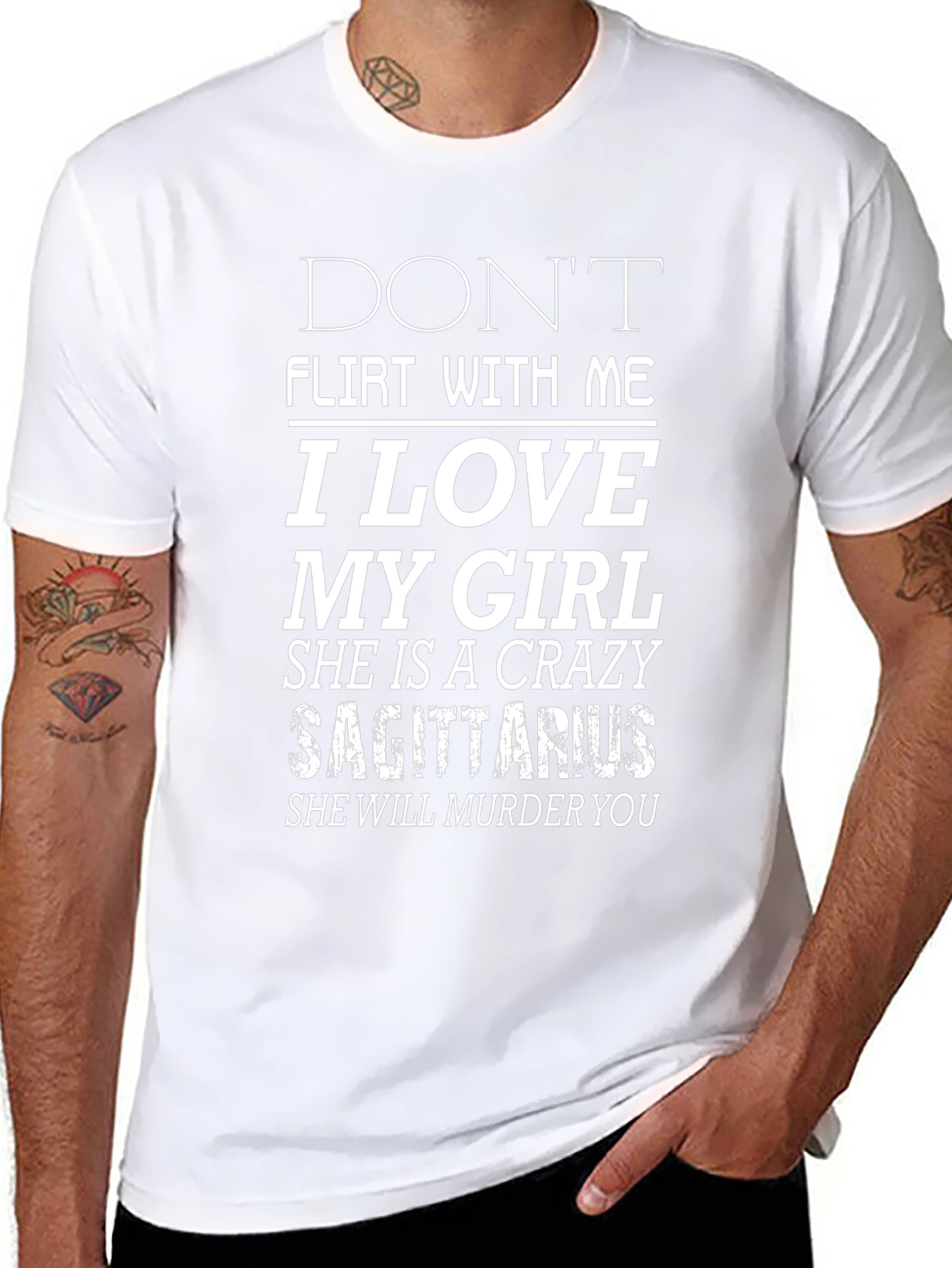 Dont Flirt With Me Crazy Sagittarius Girl T-Shirt