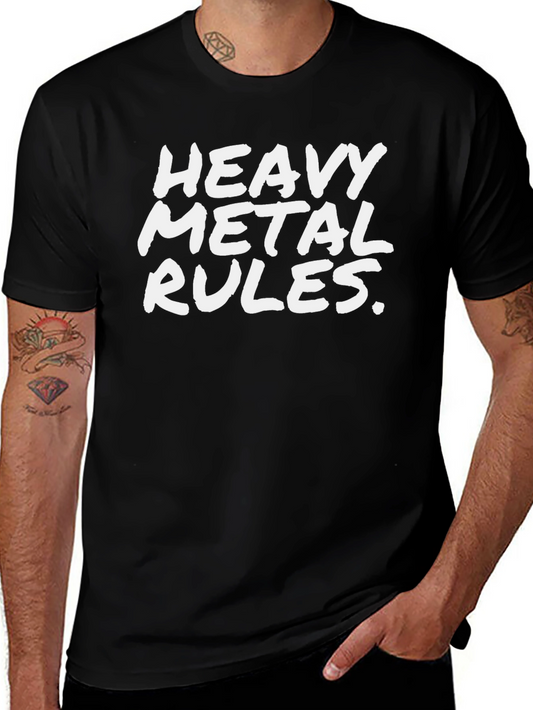Heavy Metal Rules Black Graphic Tee