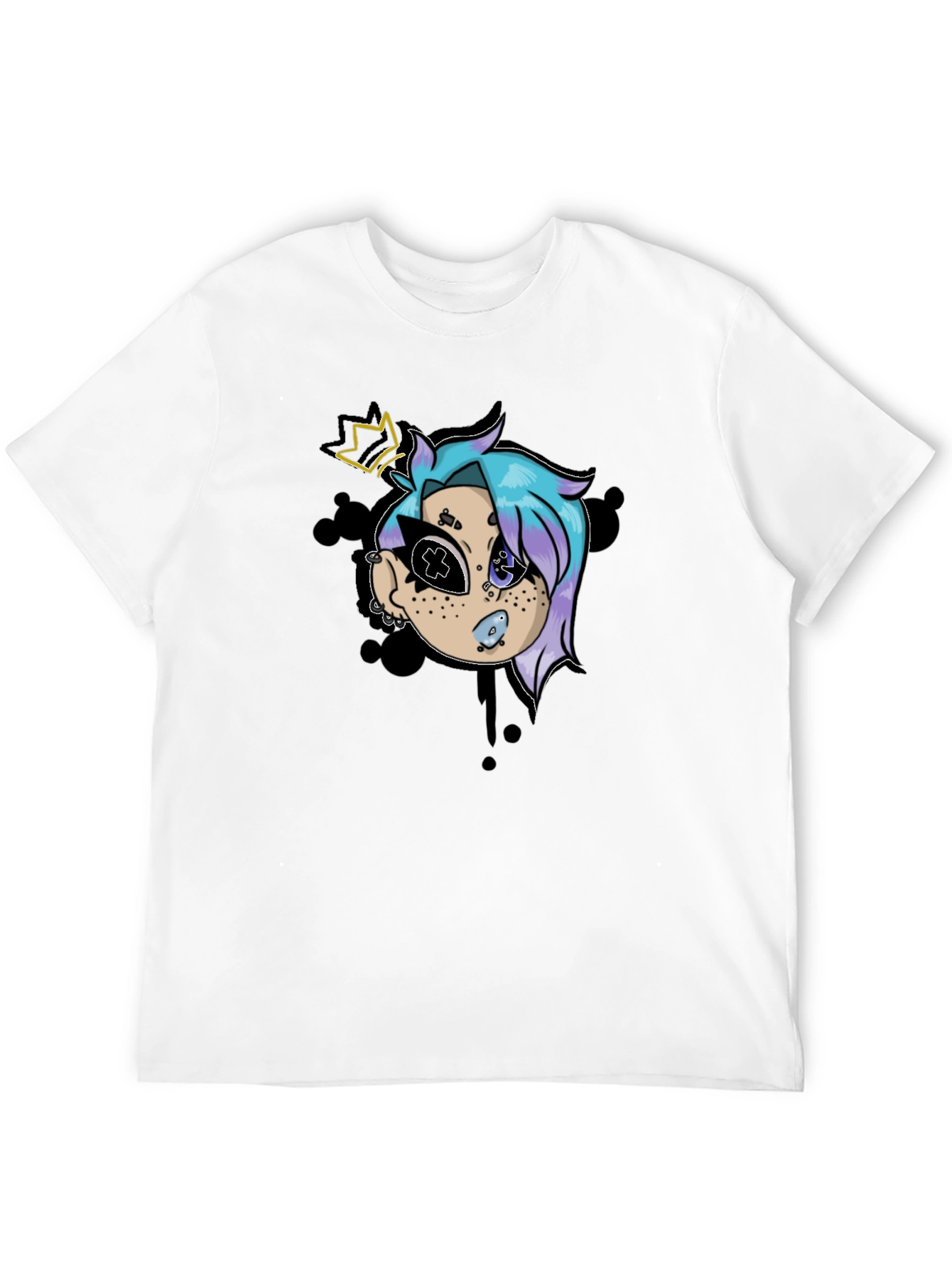 Cartoon Character Graphic Black T-Shirt