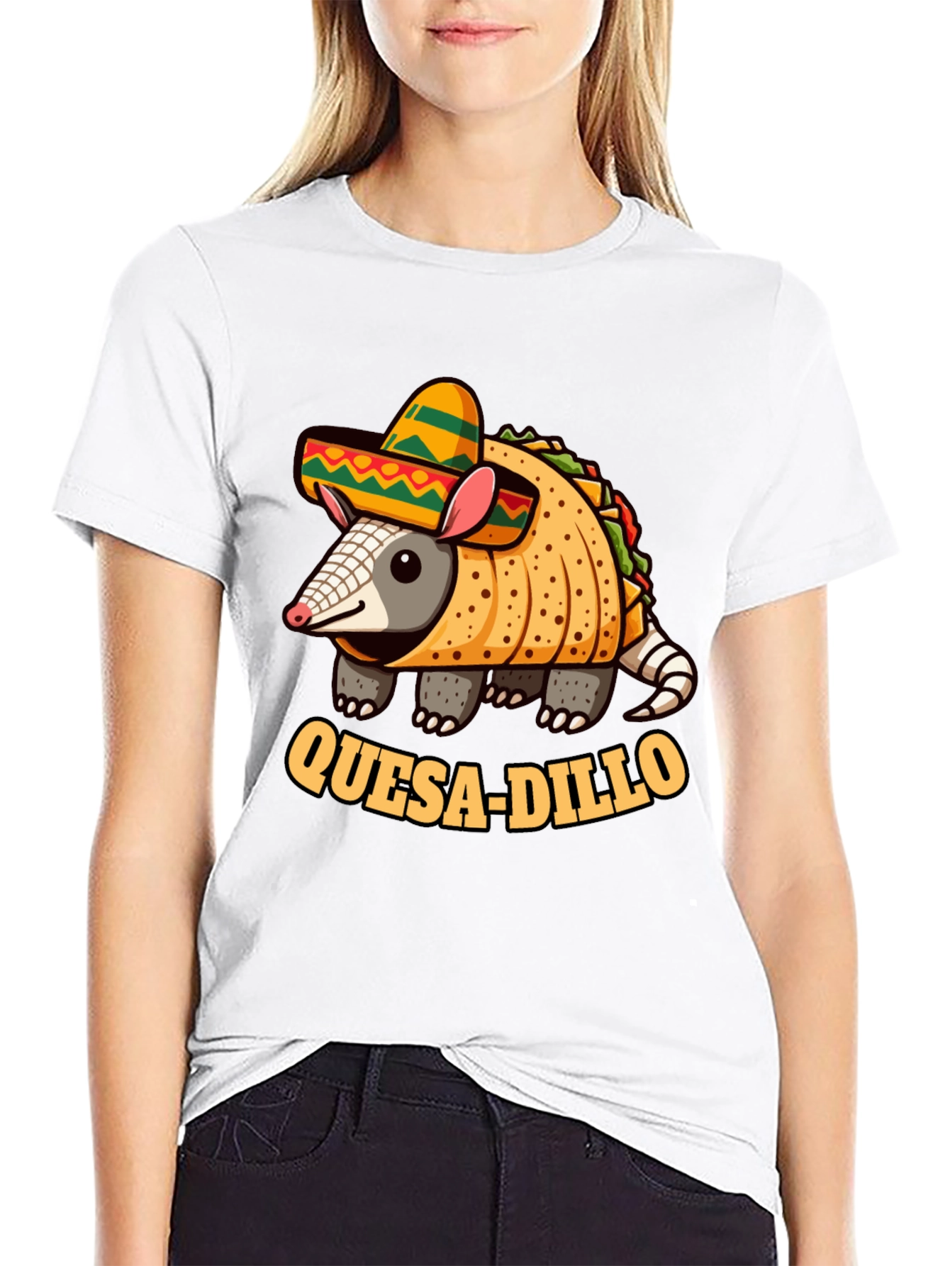 Quesadilla Armadillo T-Shirt: Quesa-dillo Funny Tee