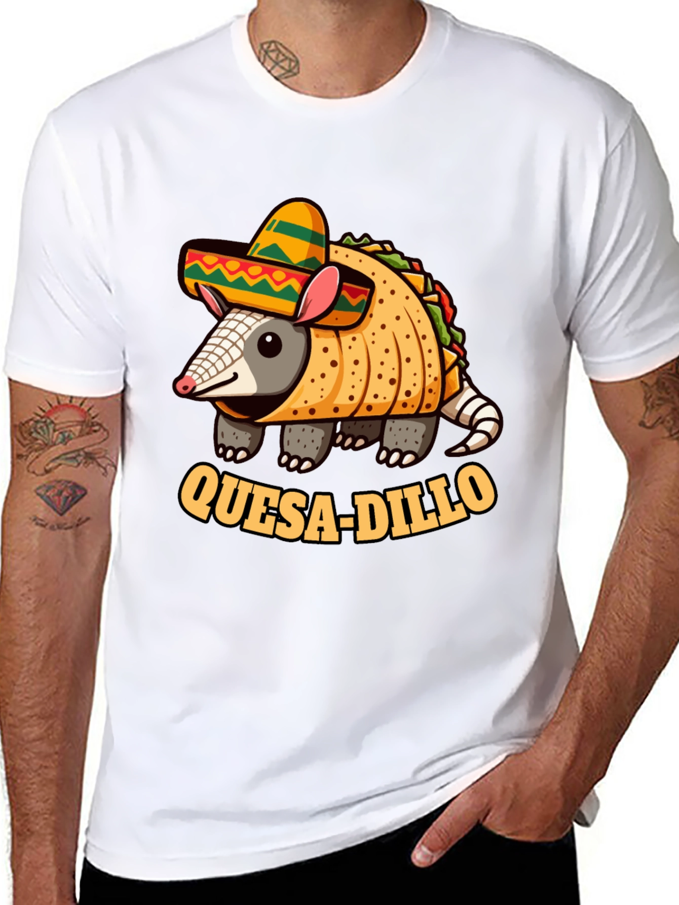 Quesadilla Armadillo T-Shirt: Quesa-dillo Funny Tee