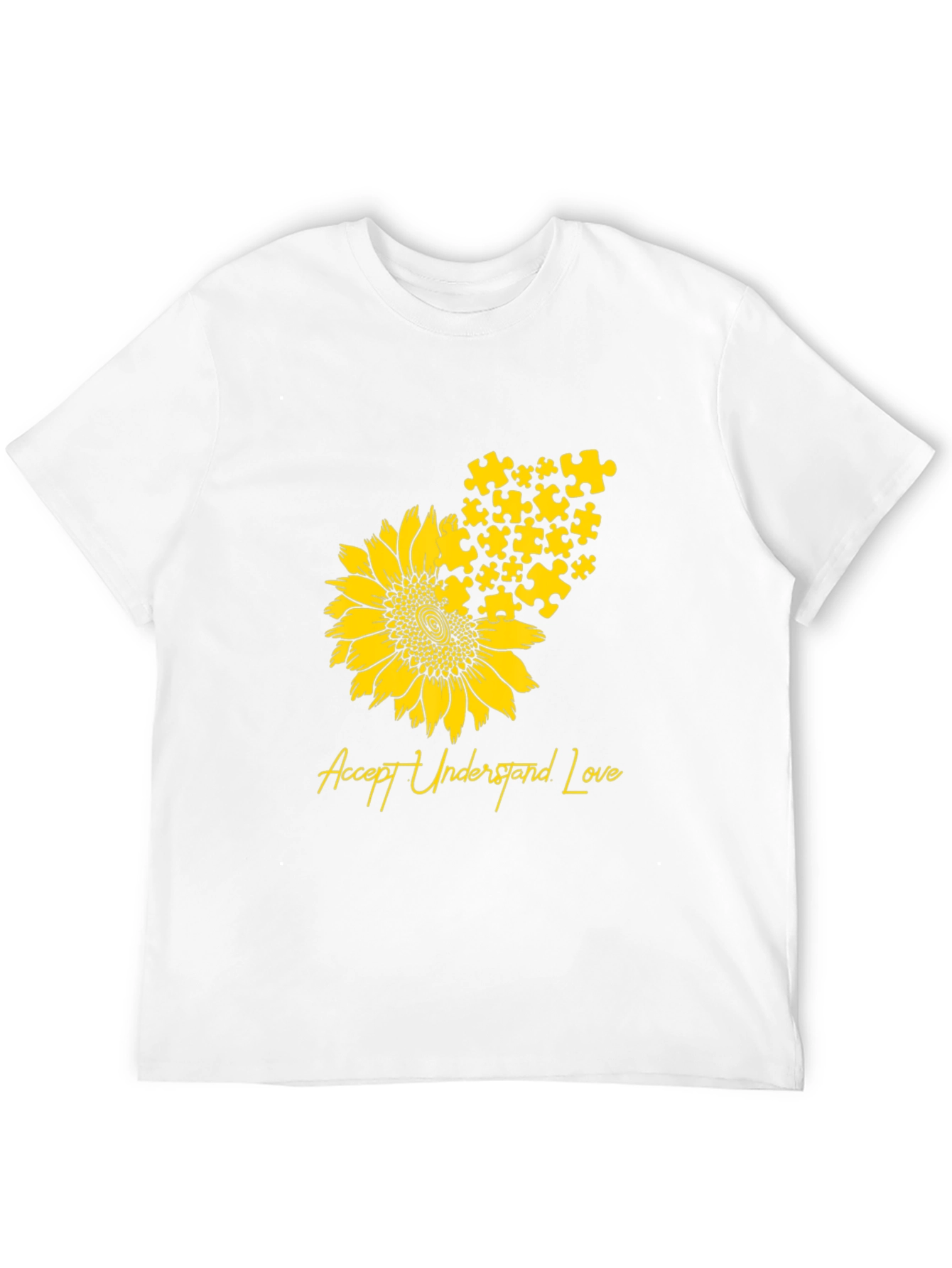 Autism Awareness Sunflower Puzzle Piece T-Shirt