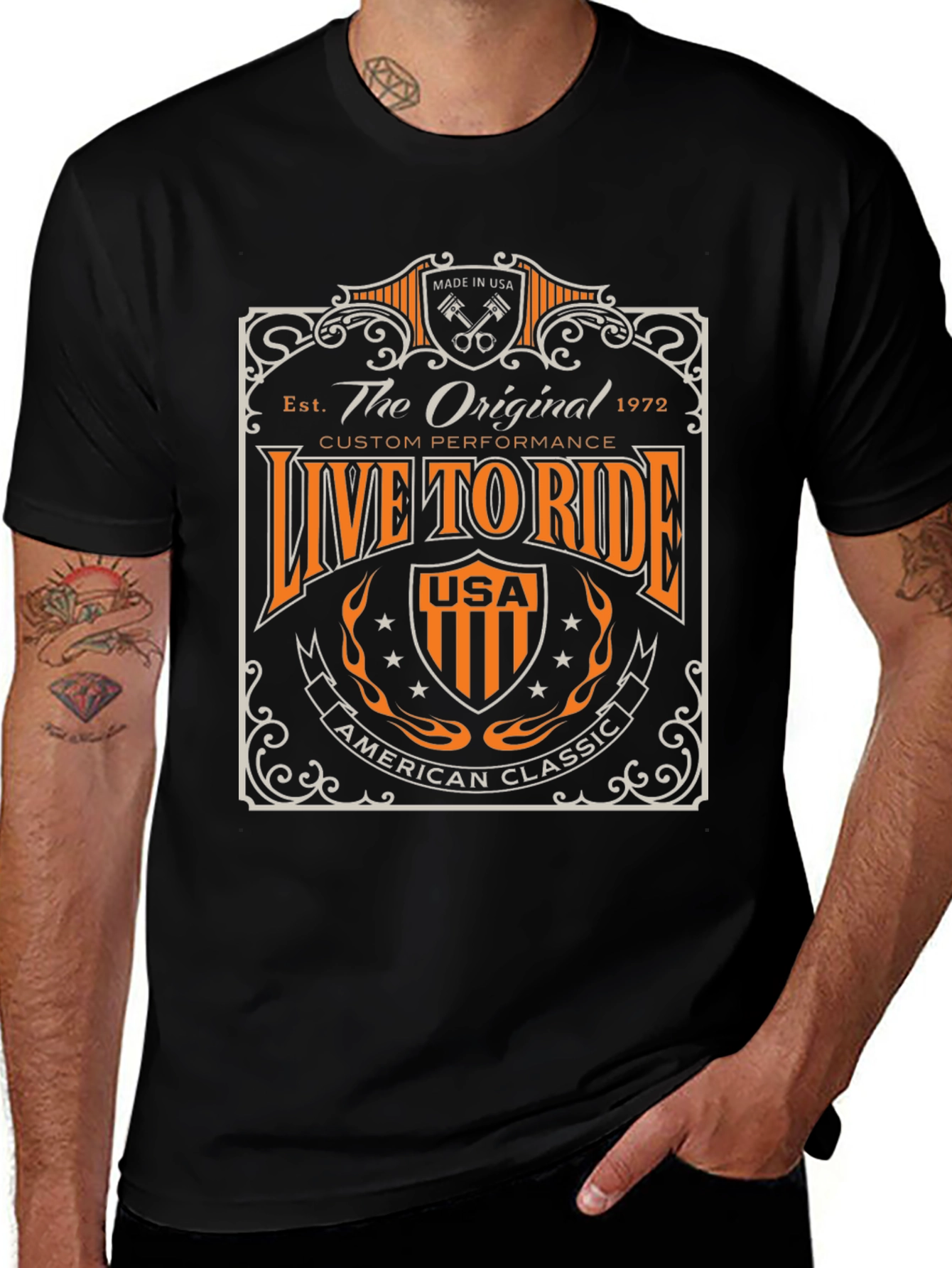 Live To Ride American Classic Graphic Tee