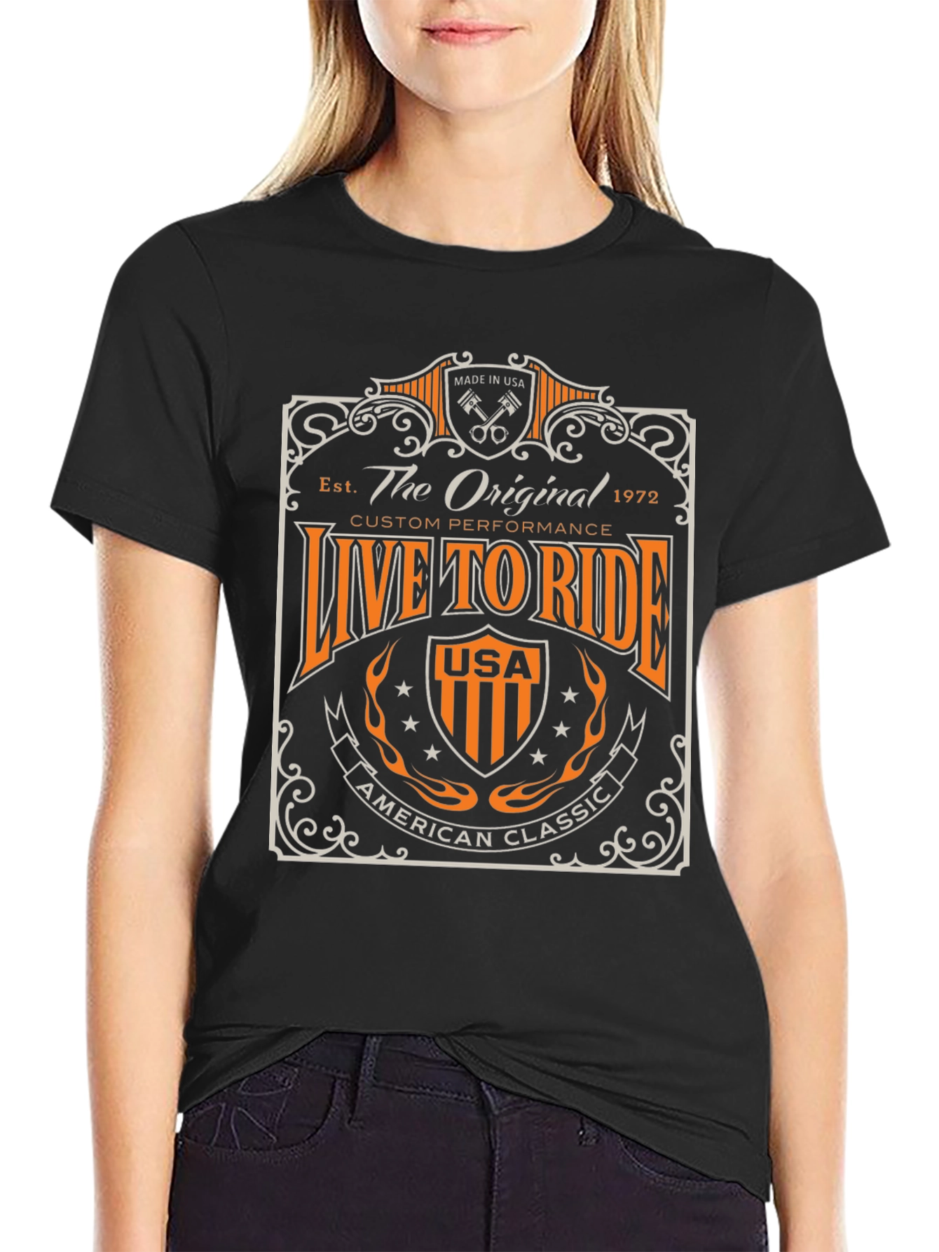 Live To Ride American Classic Graphic Tee