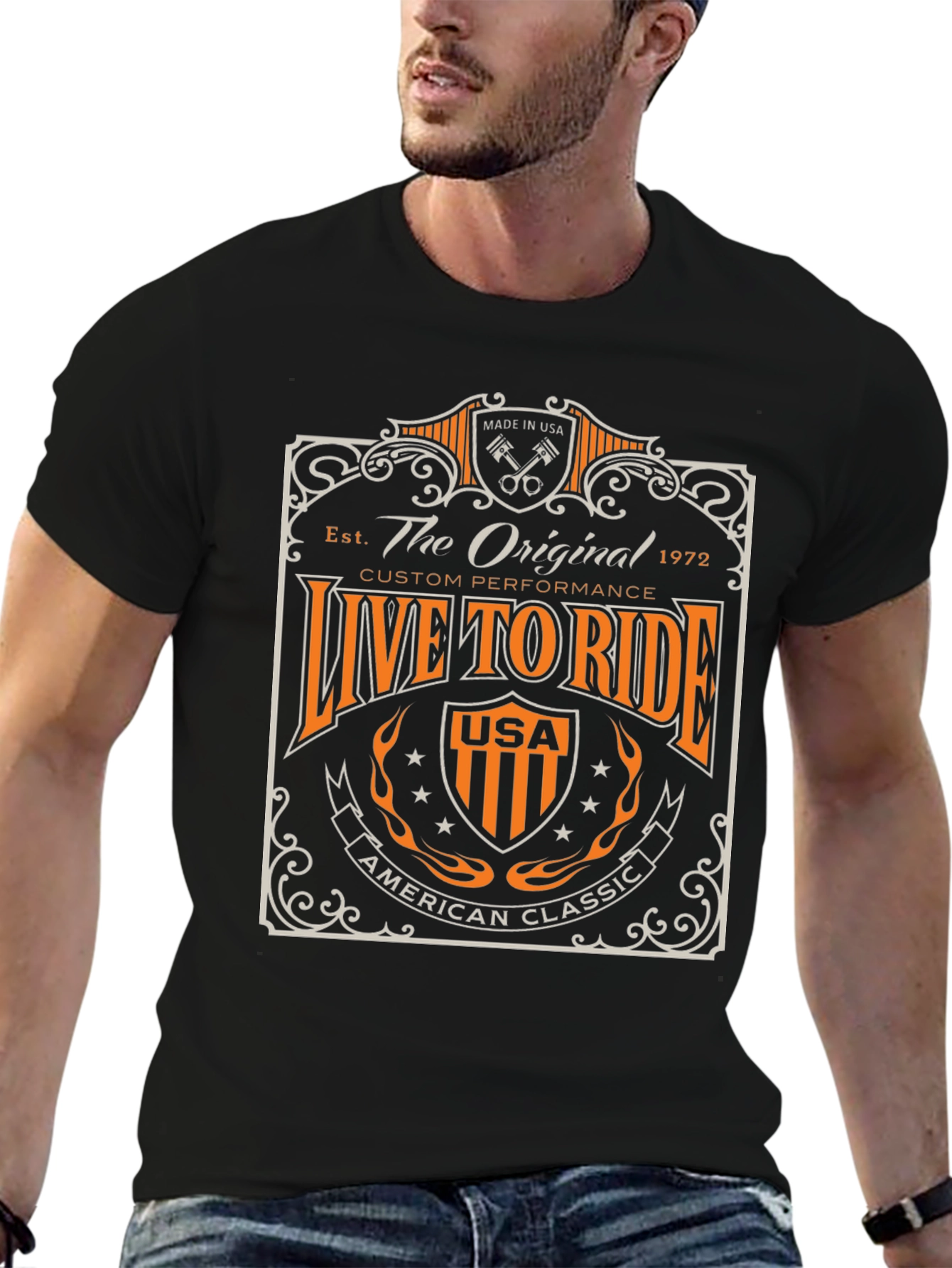 Live To Ride American Classic Graphic Tee