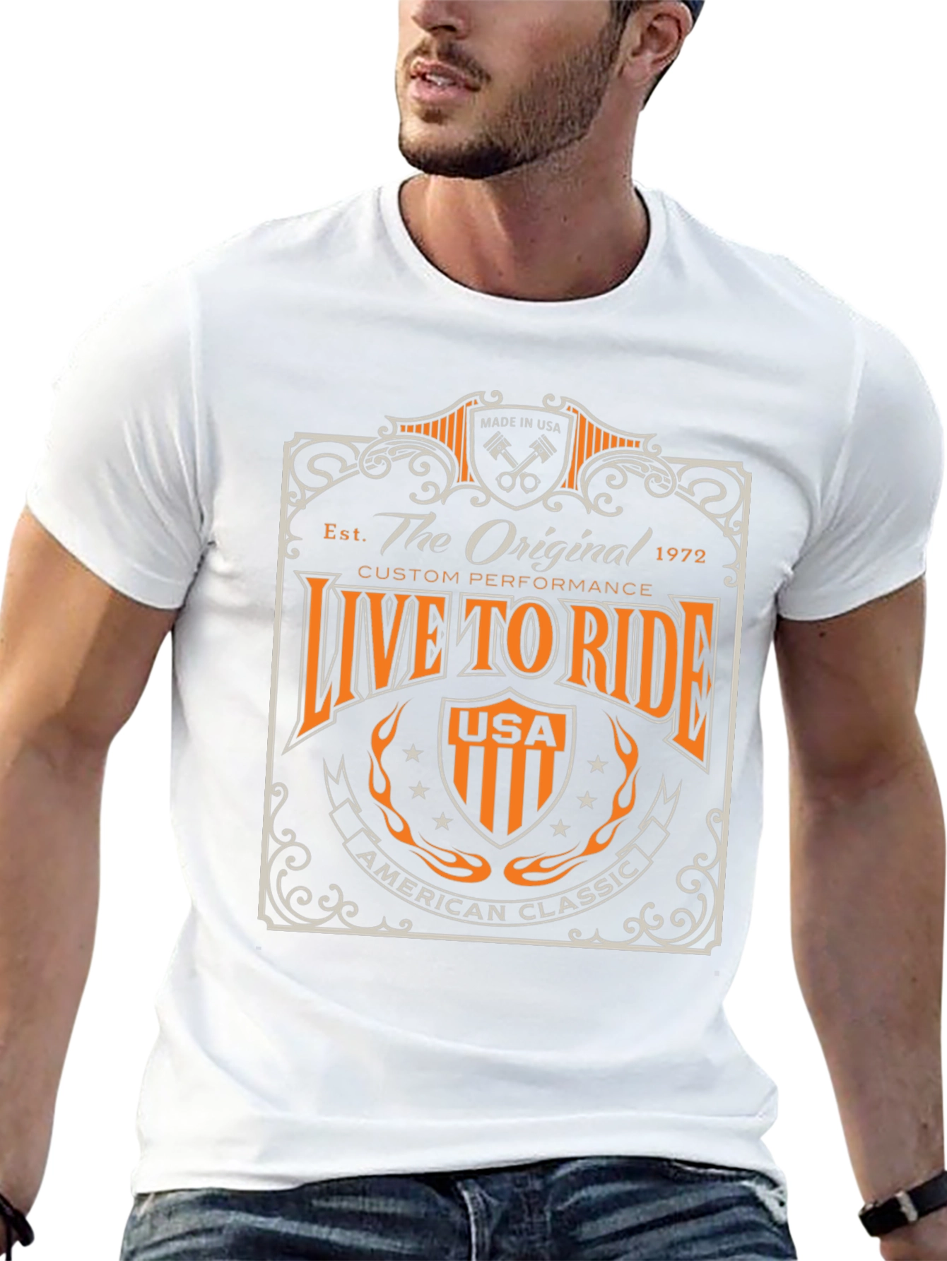 Live To Ride American Classic Graphic Tee