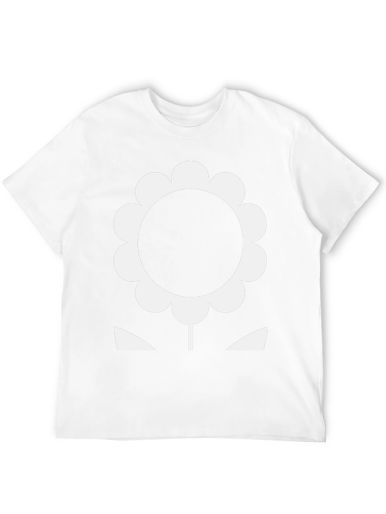 Bold Flower Graphic Tee - Black Cotton T-Shirt
