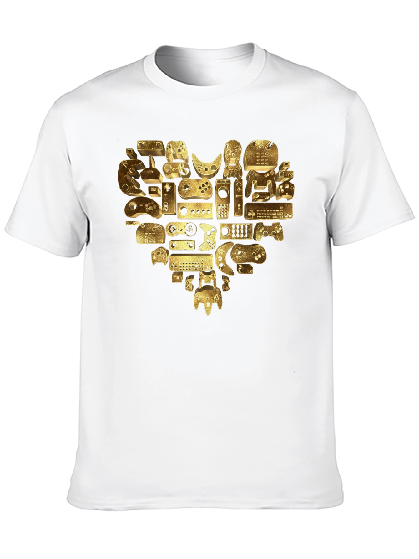 Gamer Heart T-Shirt - Golden Console Love Tee