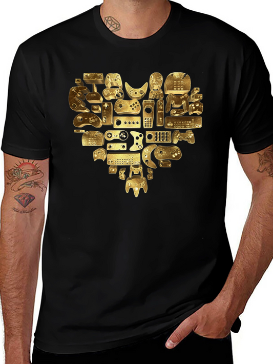 Gamer Heart T-Shirt - Golden Console Love Tee