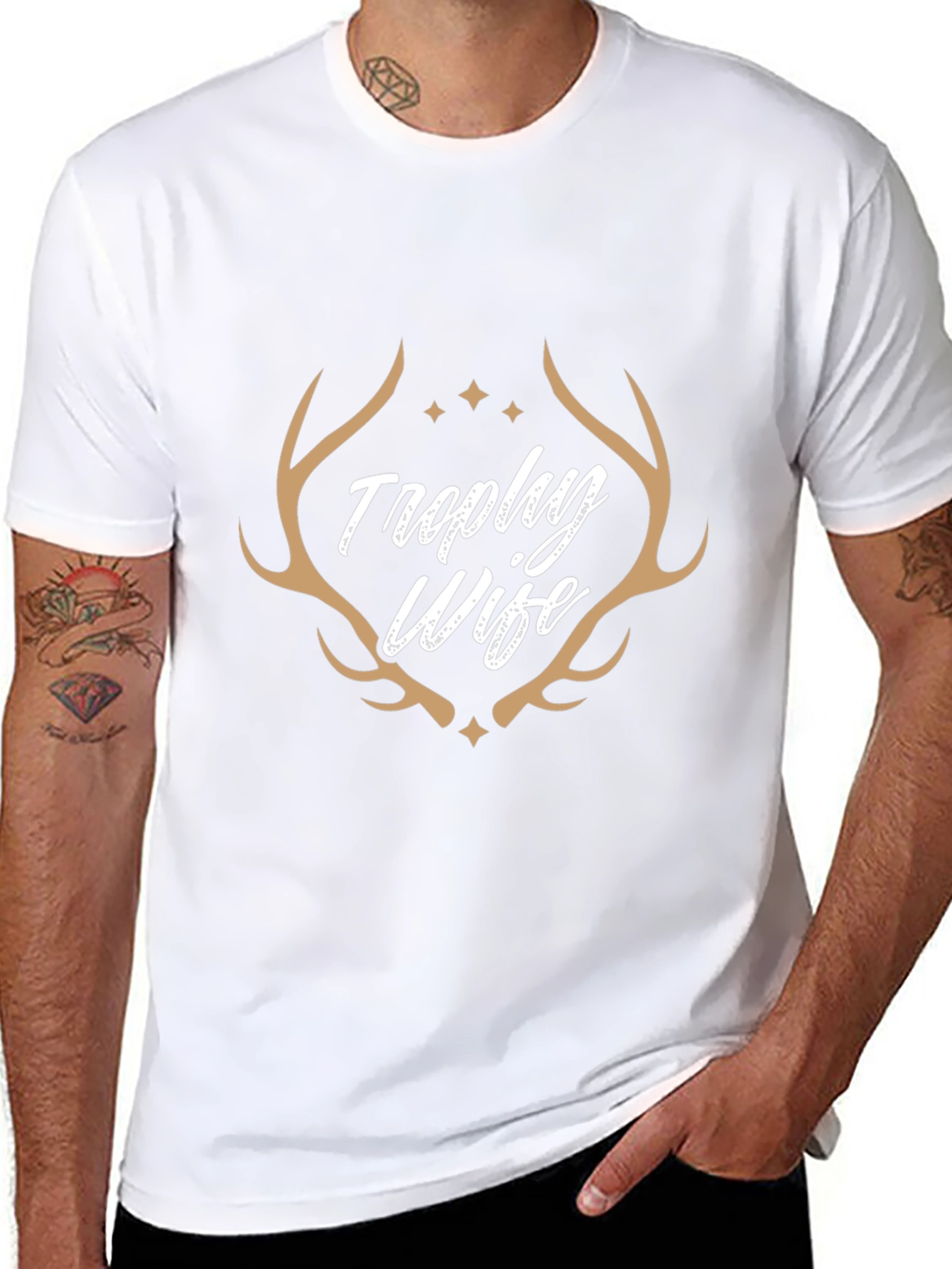 Trophy Wife Graphic Tee - Antler Design