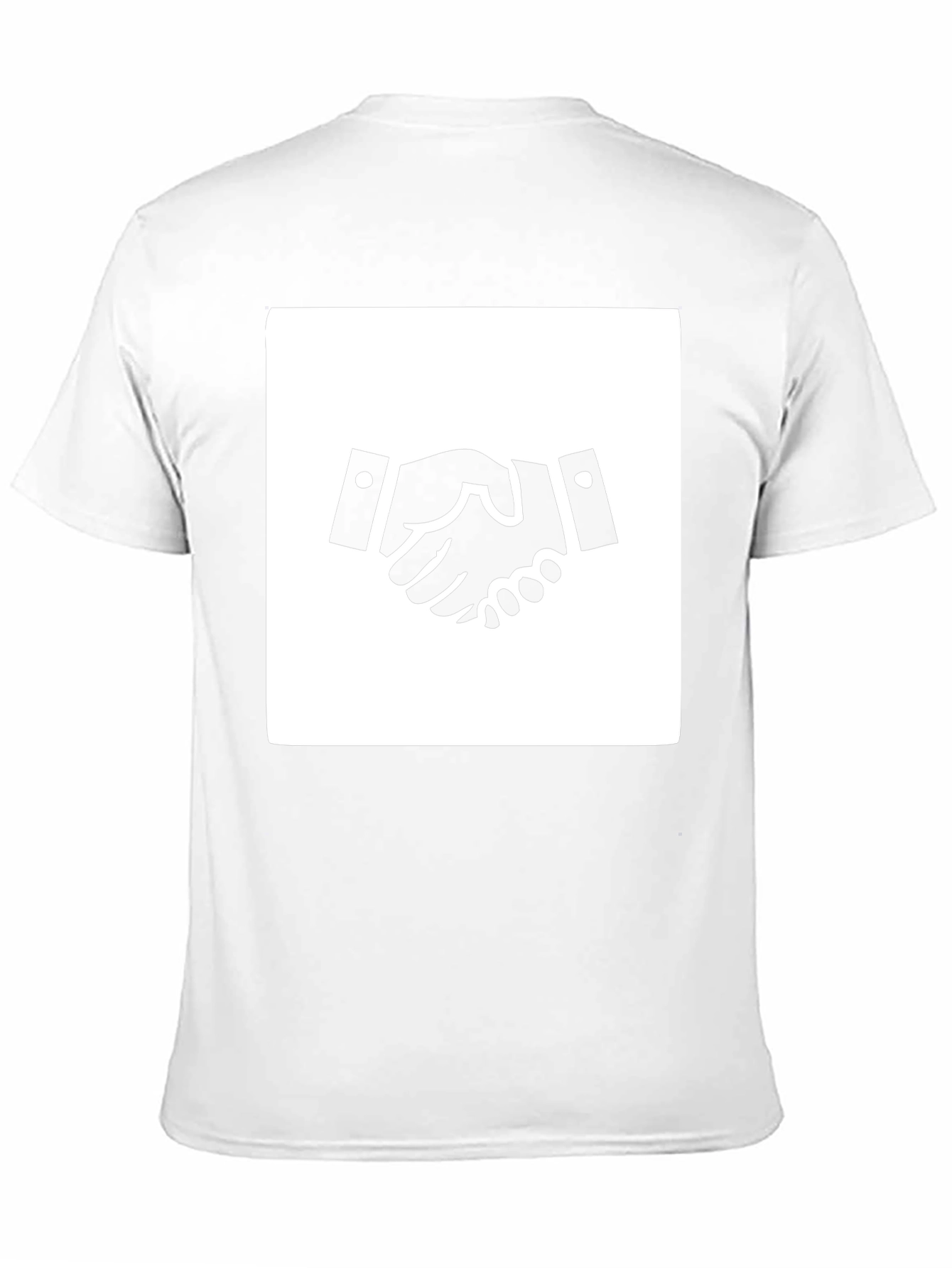 Handshake Graphic Tee - Black Cotton Blend Casual Shirt