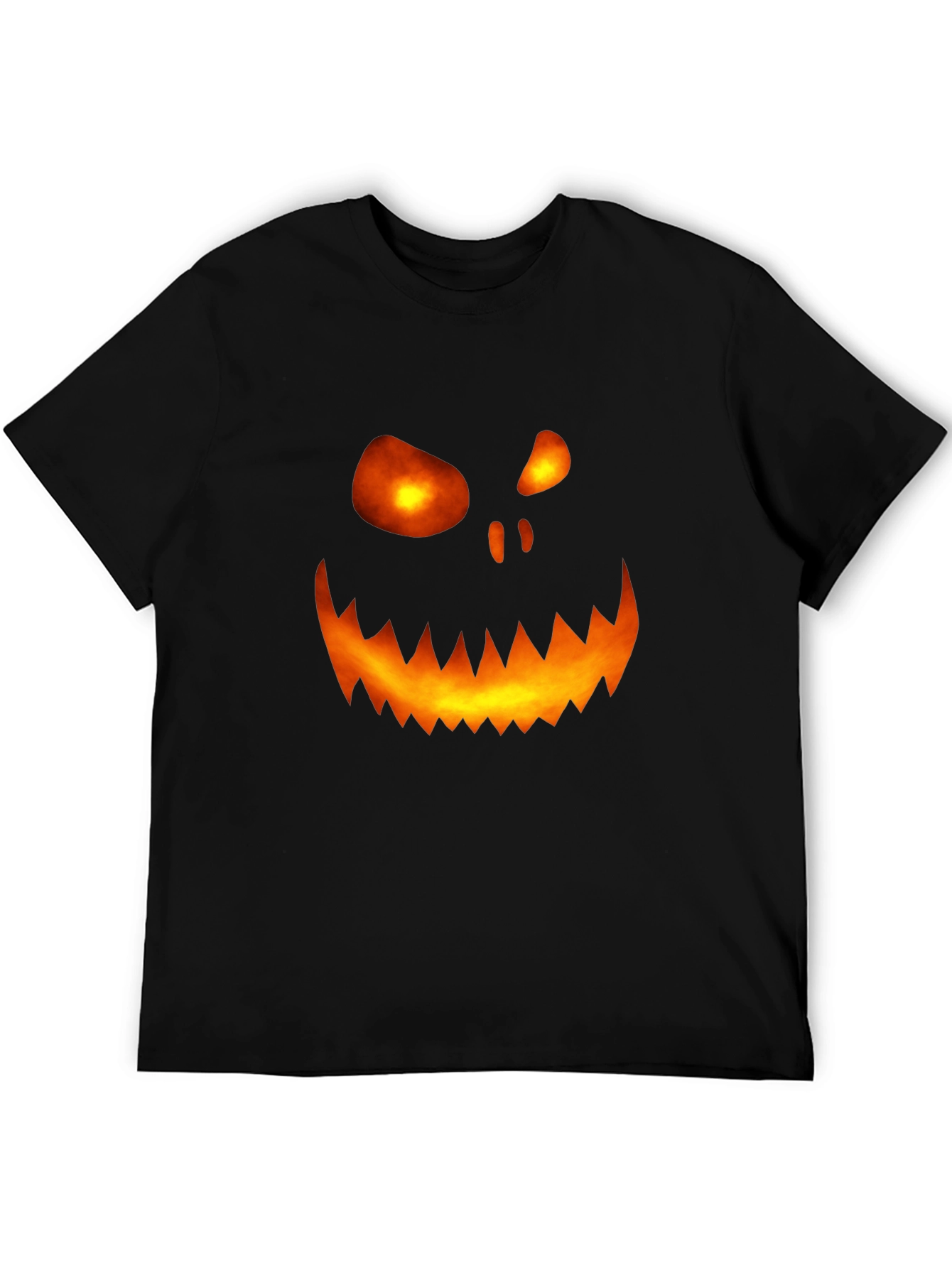 Halloween Pumpkin Face Graphic Tee - Scary Spooky Shirt