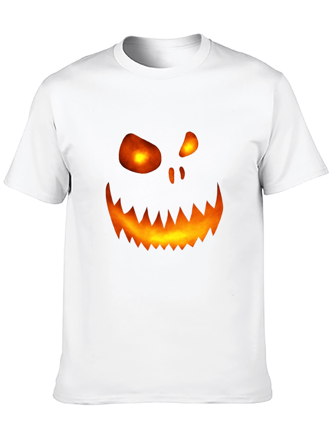 Halloween Pumpkin Face Graphic Tee - Scary Spooky Shirt