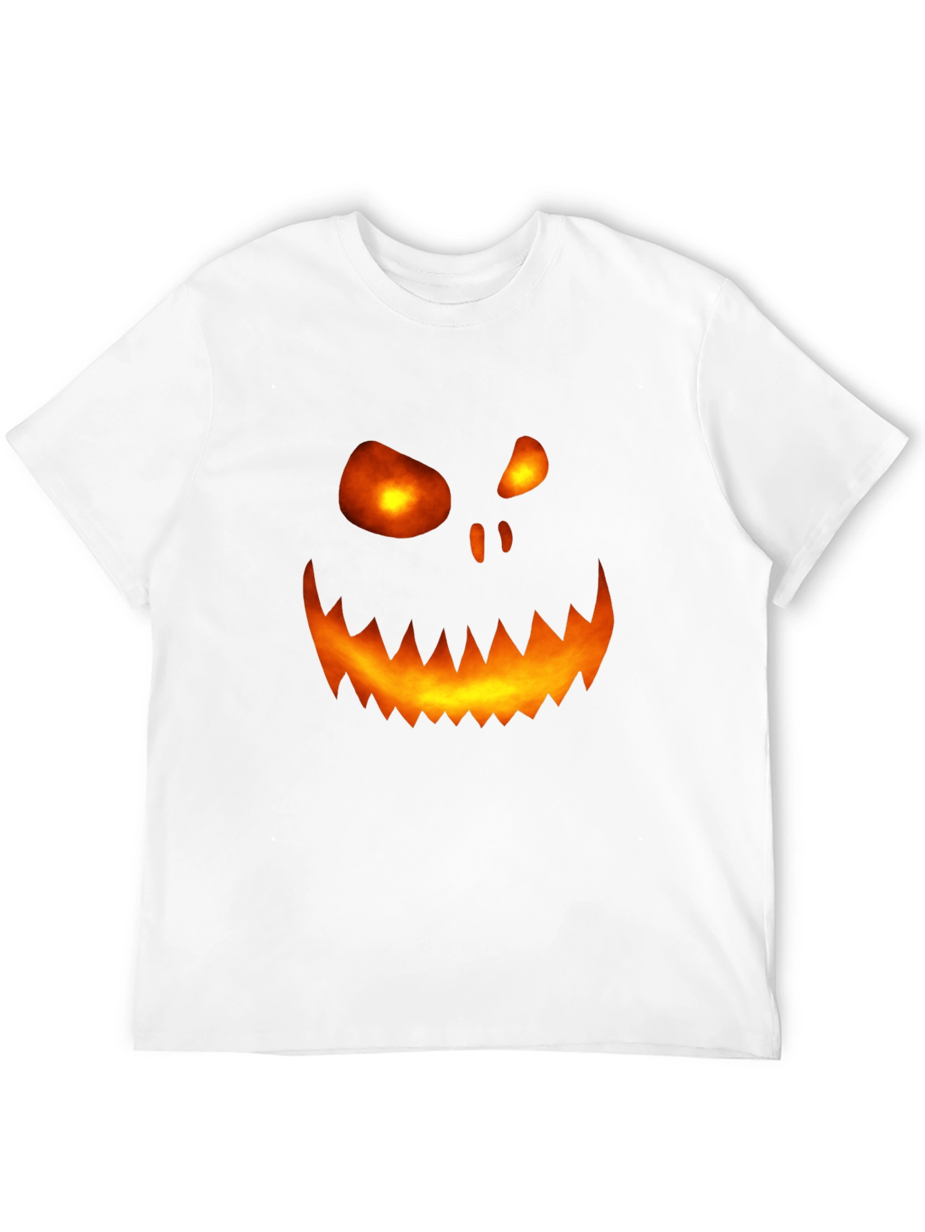 Halloween Pumpkin Face Graphic Tee - Scary Spooky Shirt