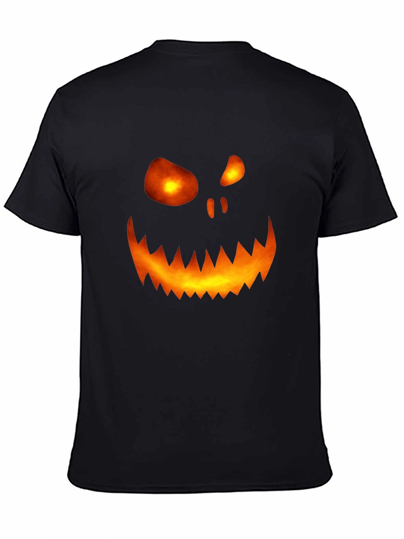 Halloween Pumpkin Face Graphic Tee - Scary Spooky Shirt