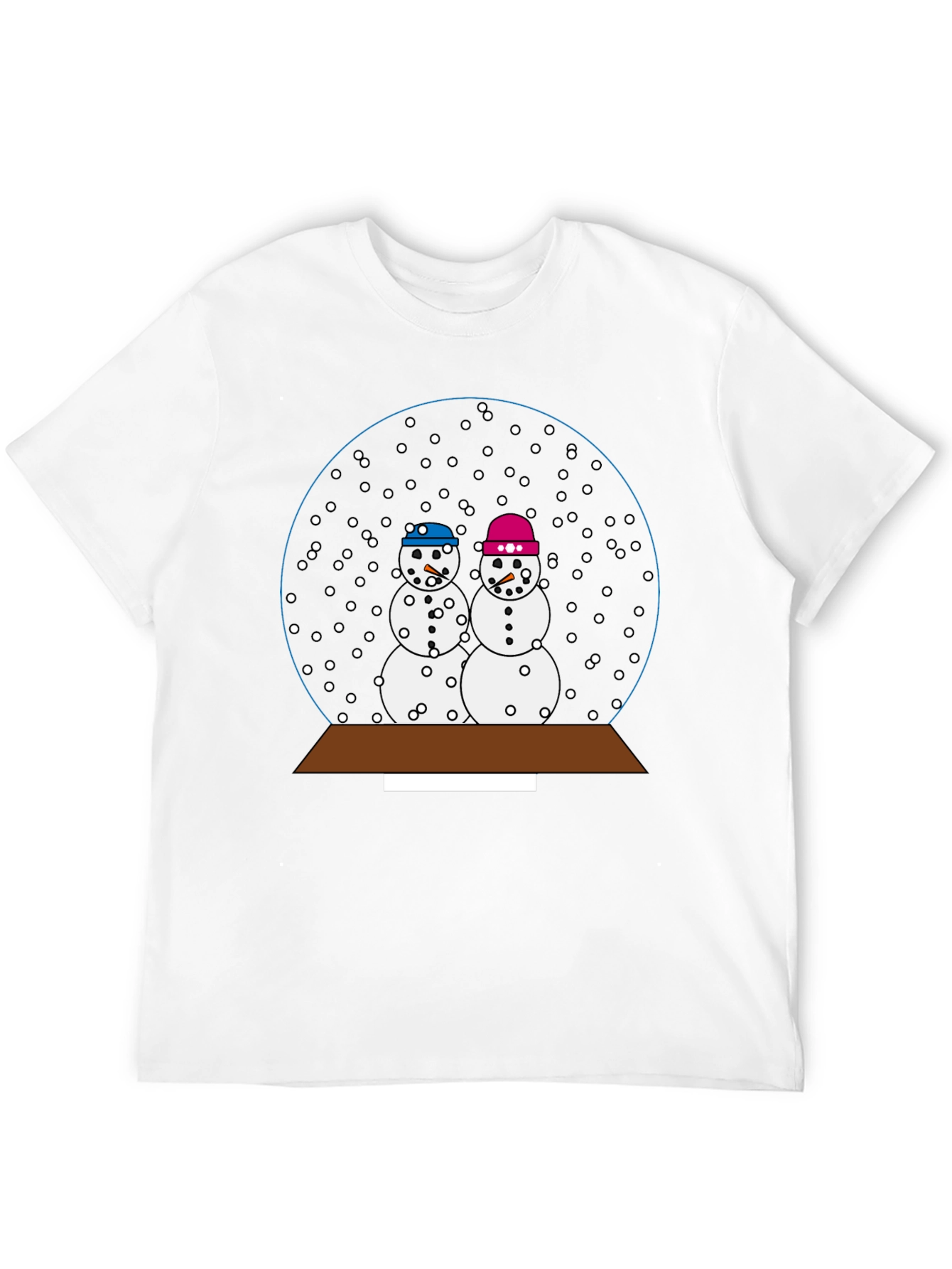 Snow Globe Snowman Couple T-Shirt