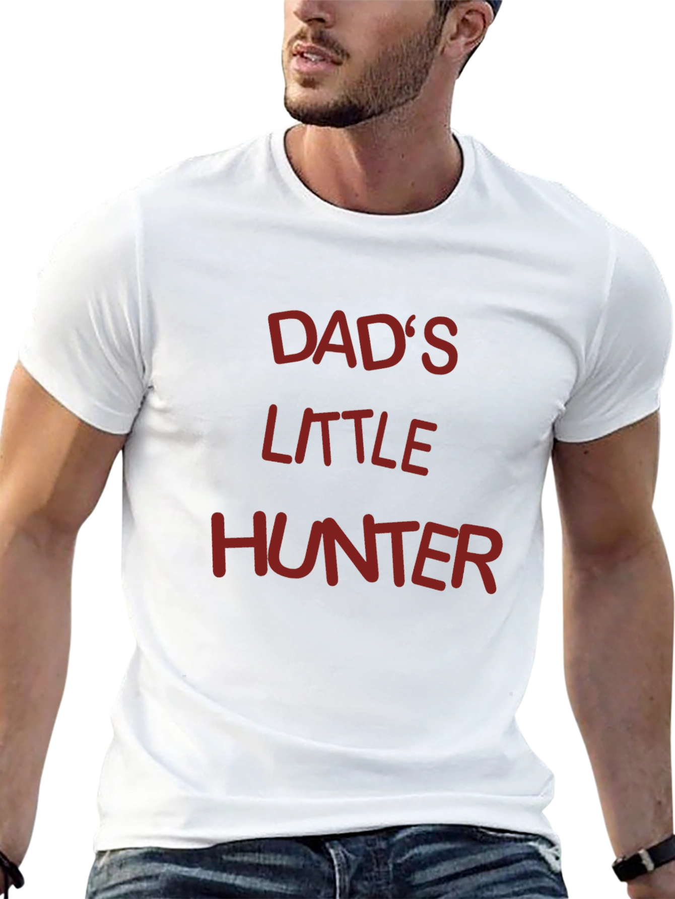 Dads Little Hunter T-Shirt - Fun Novelty Tee