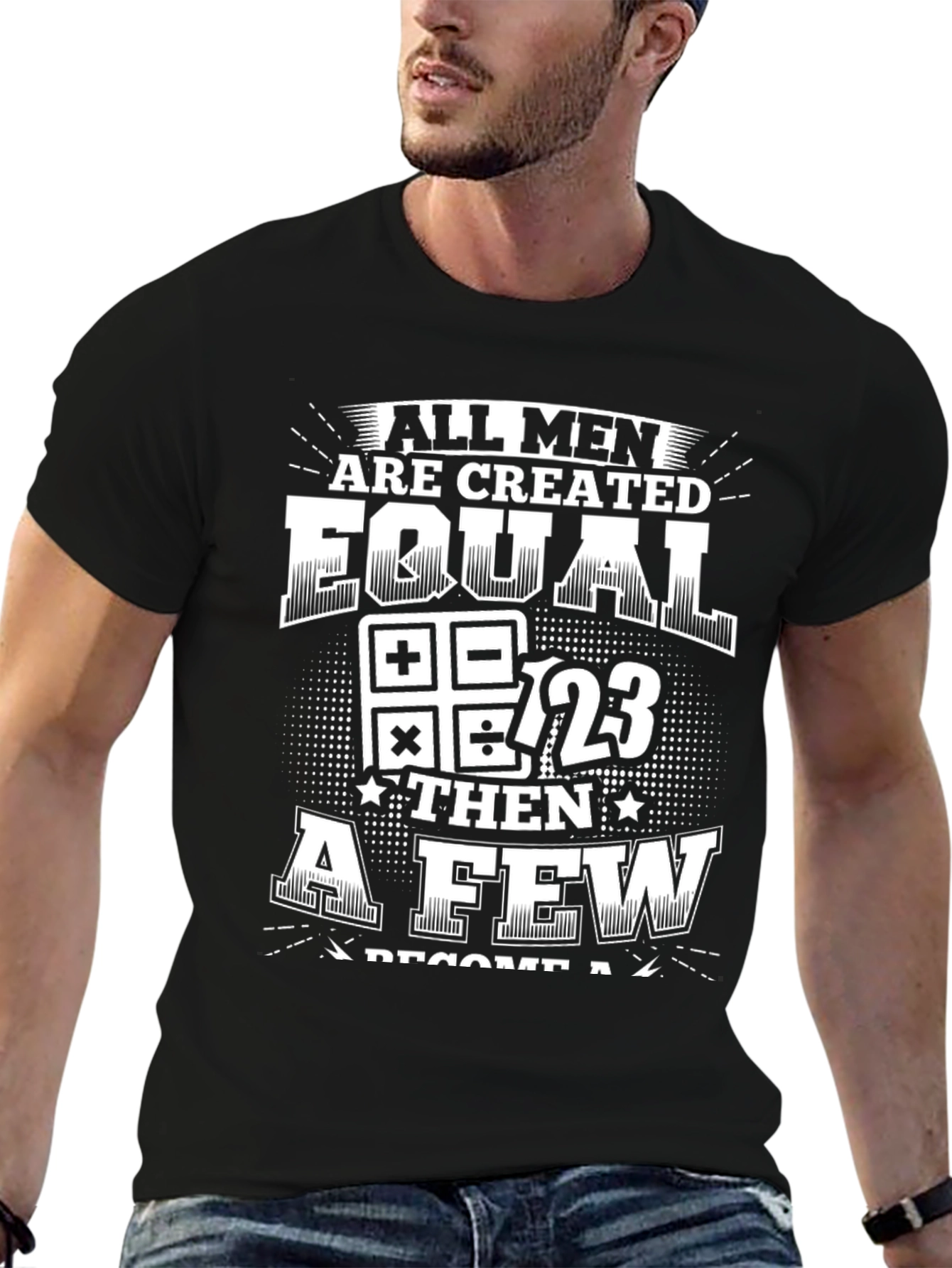 Mens All Men Are Created Equal Math T-Shirt