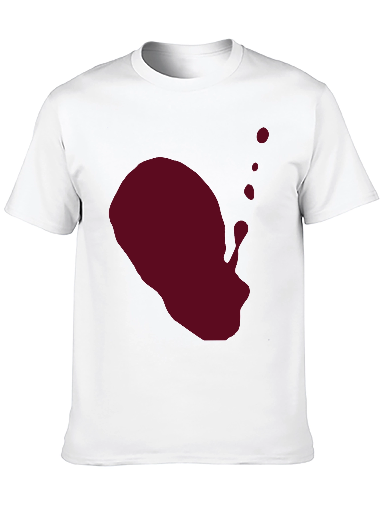 Maroon Splash Graphic Black T-Shirt