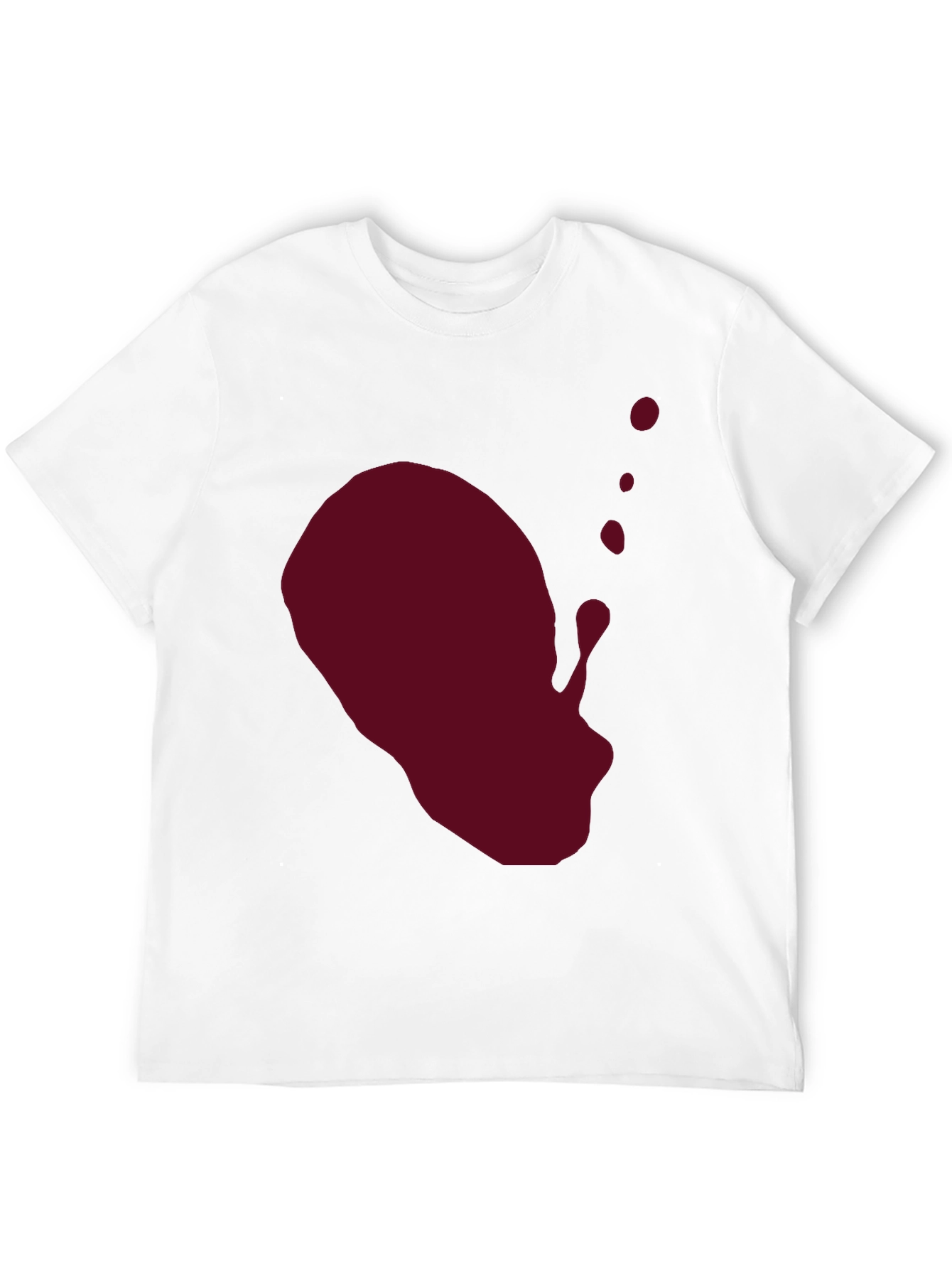 Maroon Splash Graphic Black T-Shirt