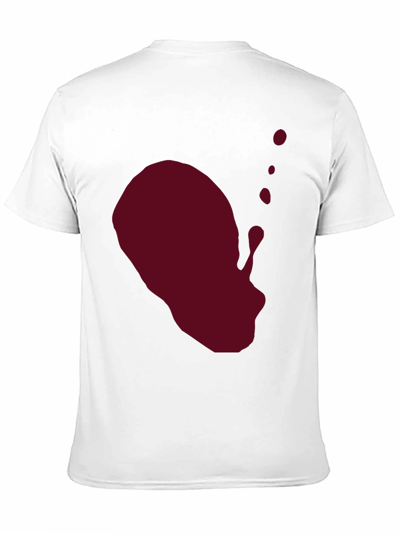 Maroon Splash Graphic Black T-Shirt