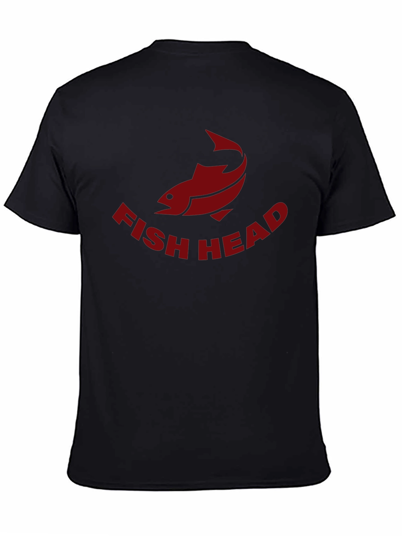 Fish Head Graphic Tee - Black Cotton Blend