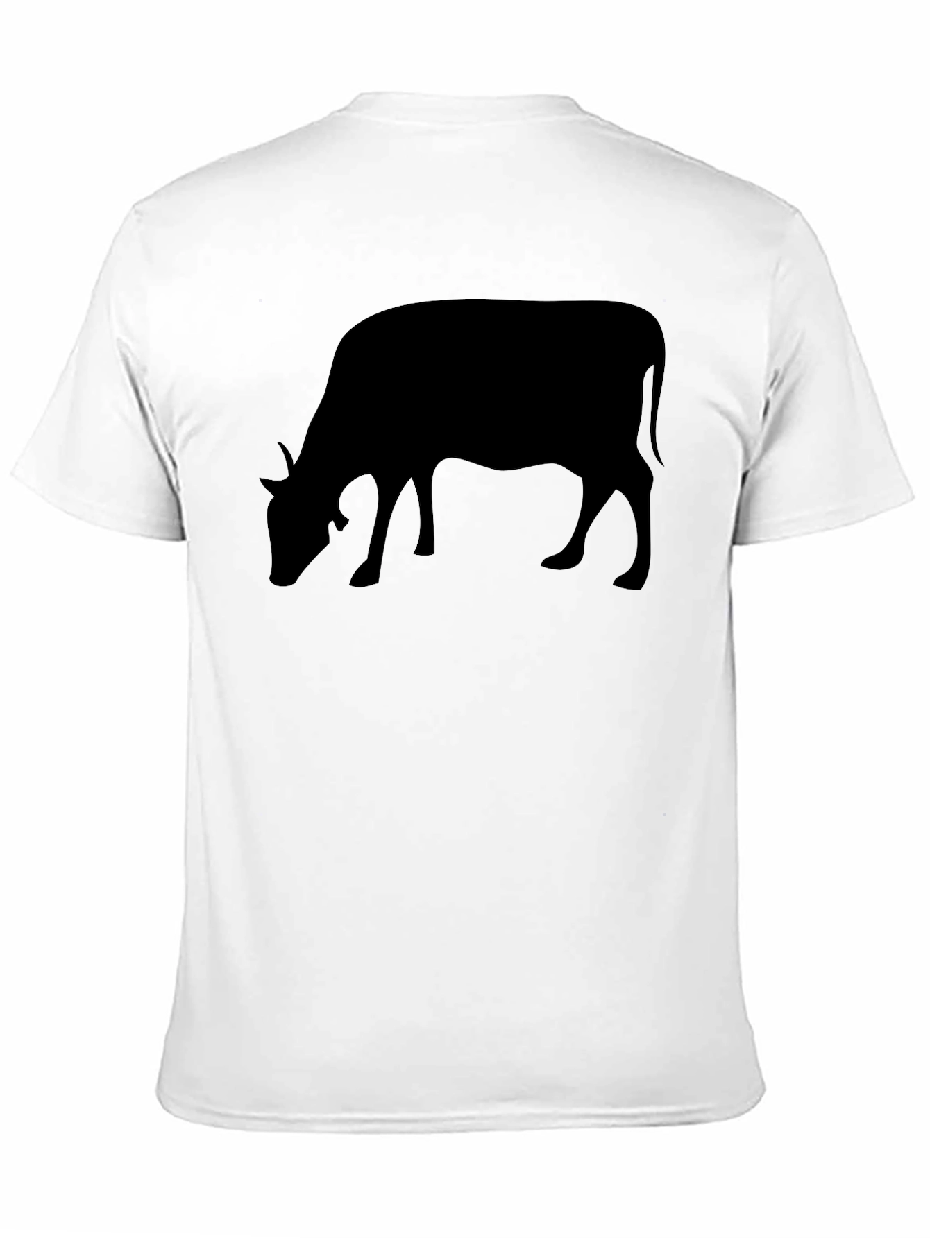 Cow Silhouette Black T-Shirt - Unisex