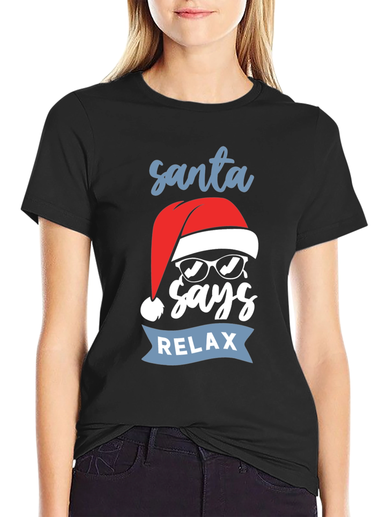 Santa Says Relax T-Shirt - Holiday Graphic Tee