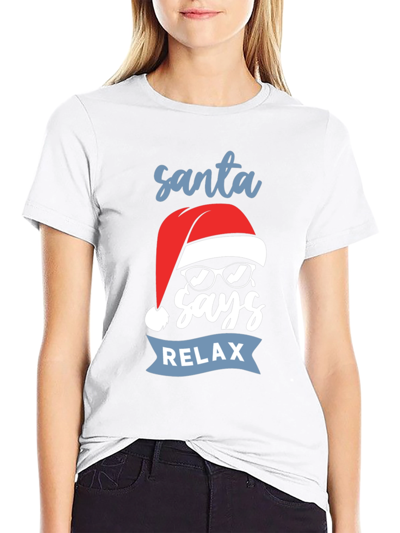 Santa Says Relax T-Shirt - Holiday Graphic Tee
