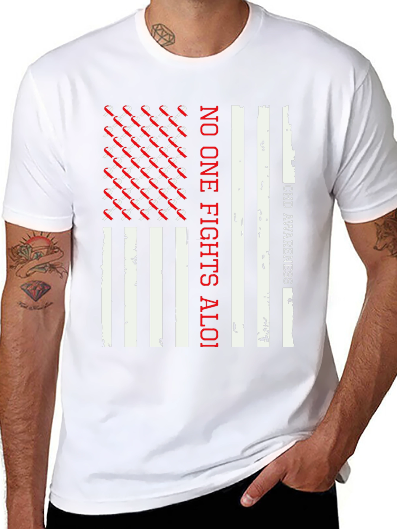 CHD Awareness T-Shirt - No One Fights Aloi