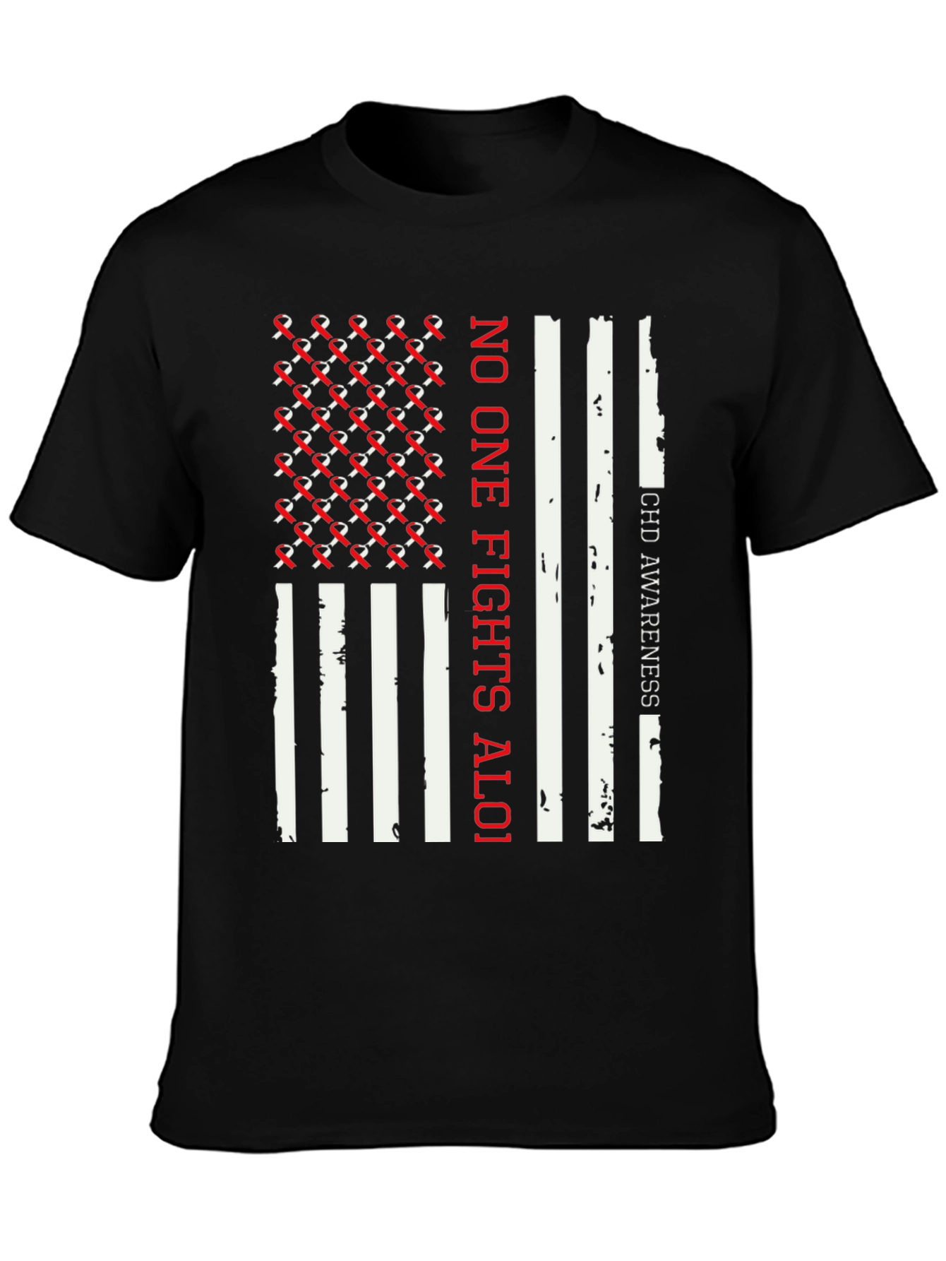 CHD Awareness T-Shirt - No One Fights Aloi