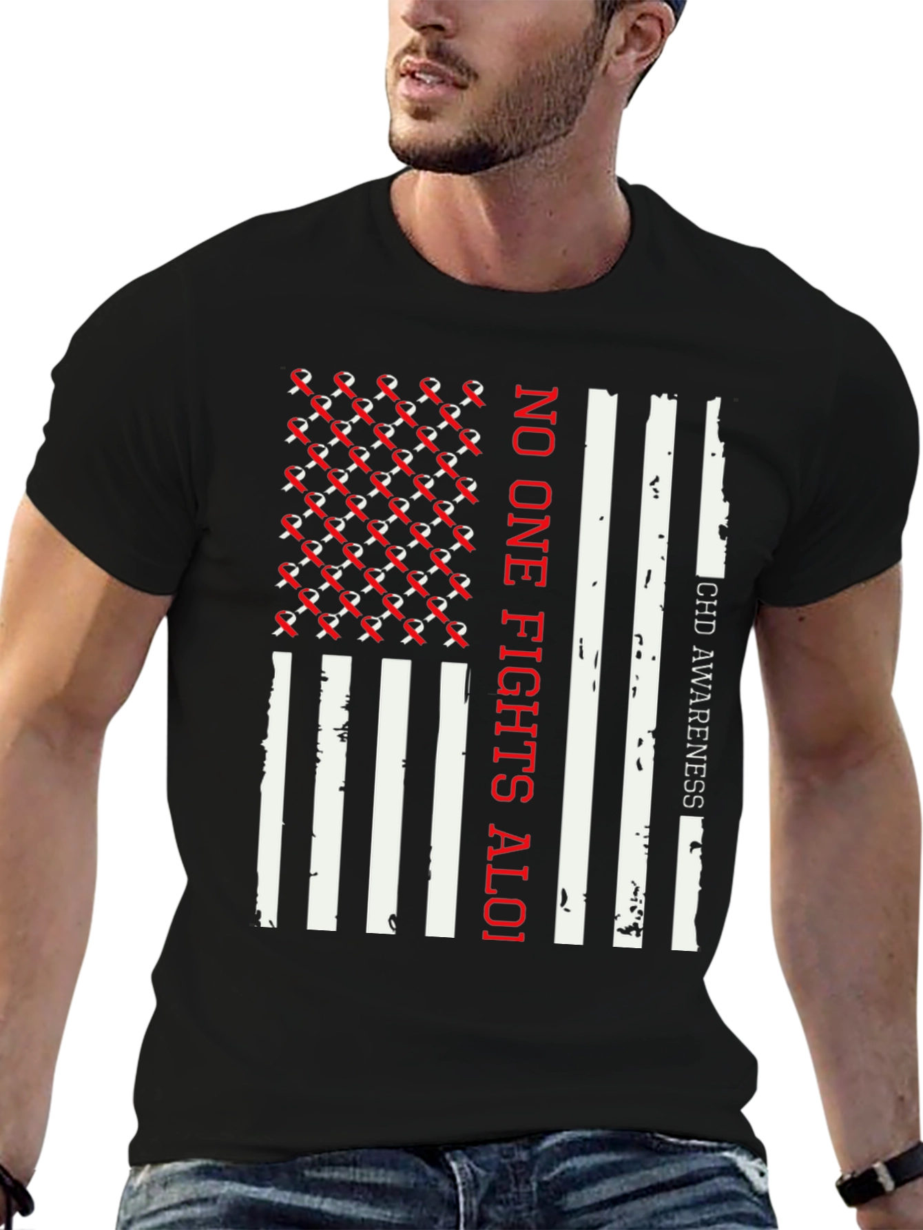 CHD Awareness T-Shirt - No One Fights Aloi