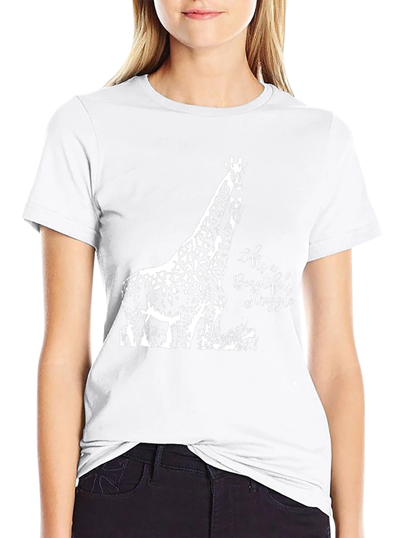 Giraffe Graphic Tee - Life is a Beautiful Struggle