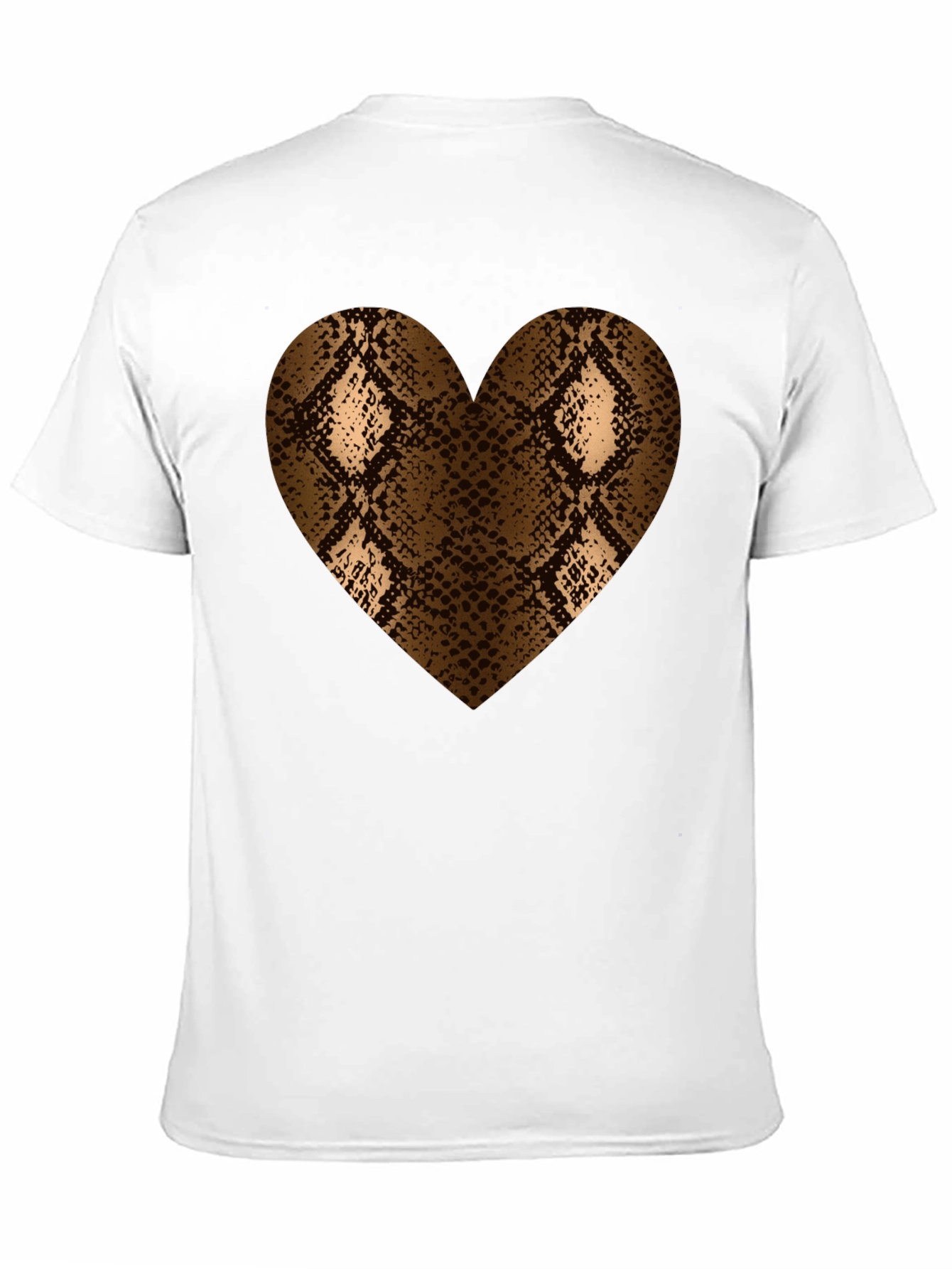 Snake Print Heart T-Shirt - Bold Graphic Tee