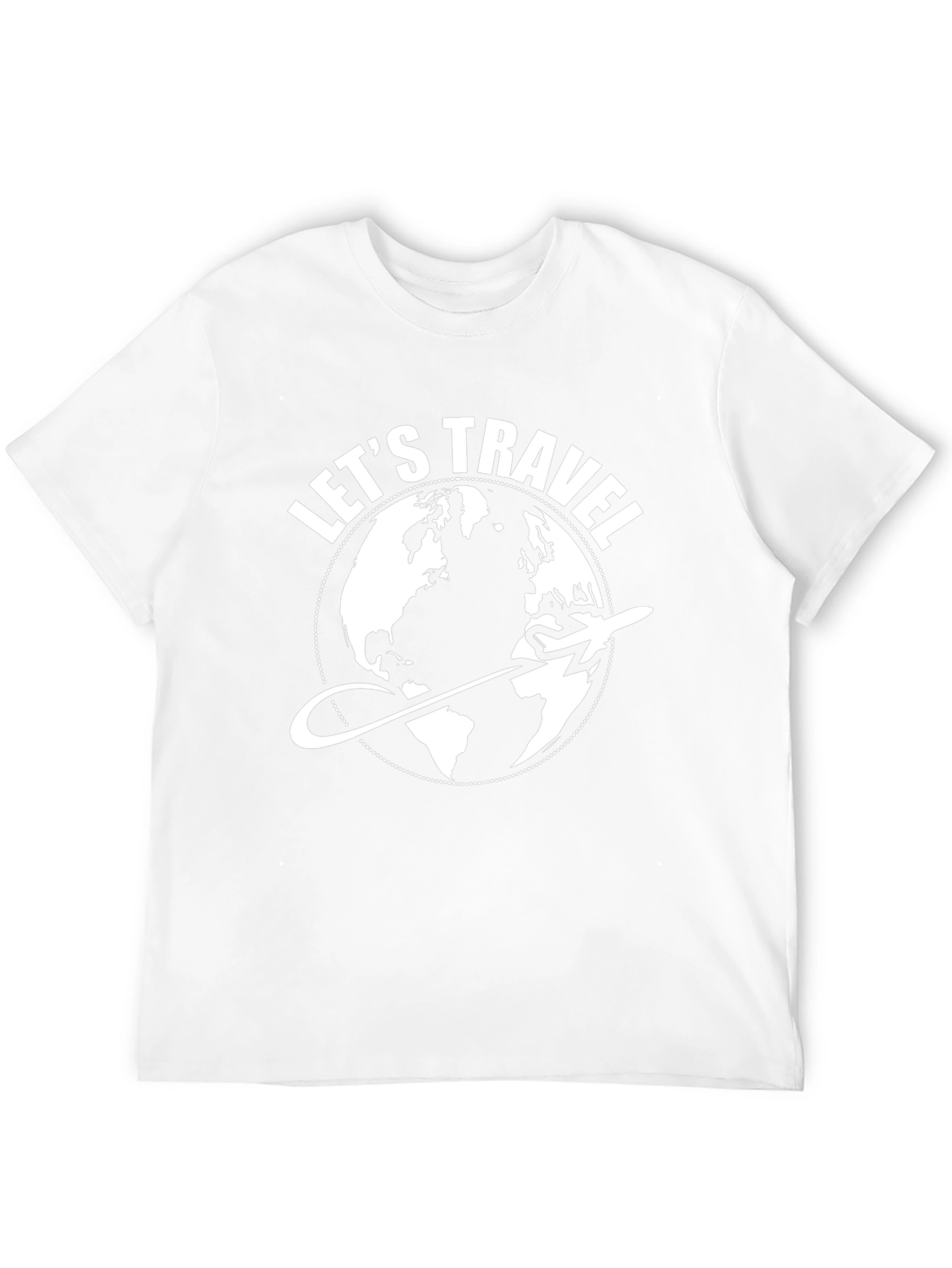 Lets Travel Globe Graphic T-Shirt - Black