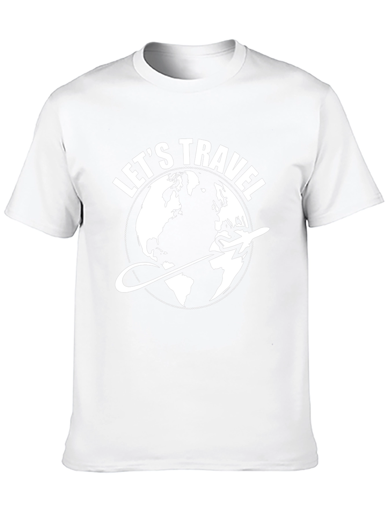 Lets Travel Globe Graphic T-Shirt - Black