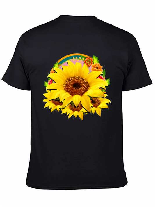 Sunflower Graphic Black T-Shirt