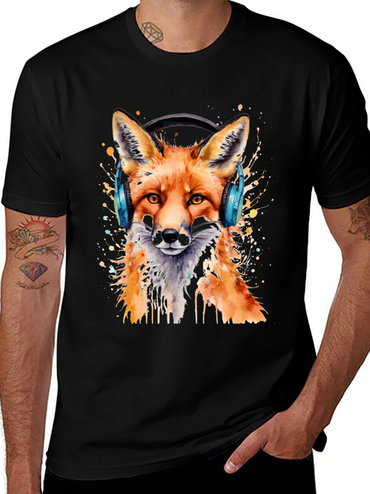 Fox Headphone Graphic T-Shirt