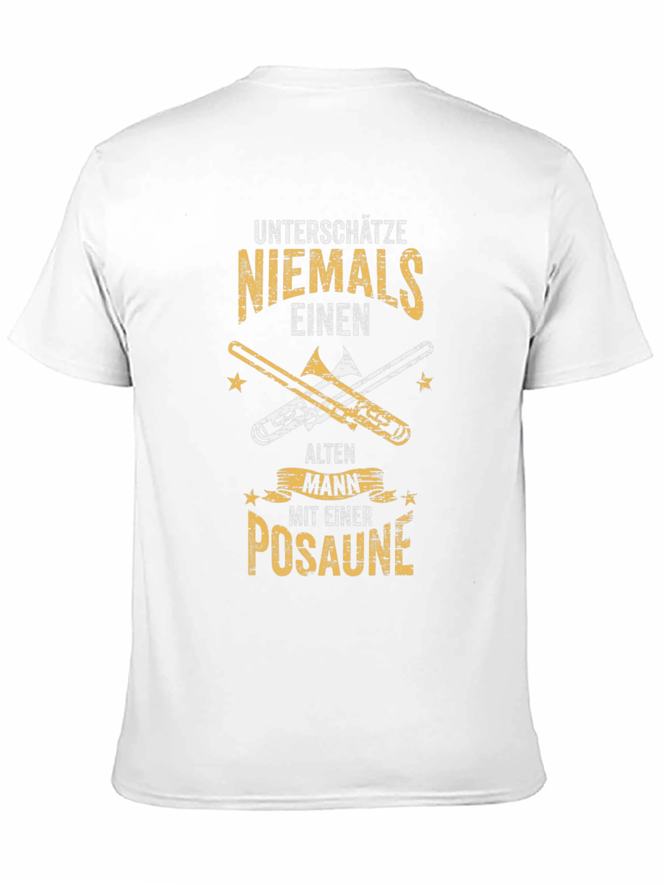 Never Underestimate an Old Man Trombone T-Shirt