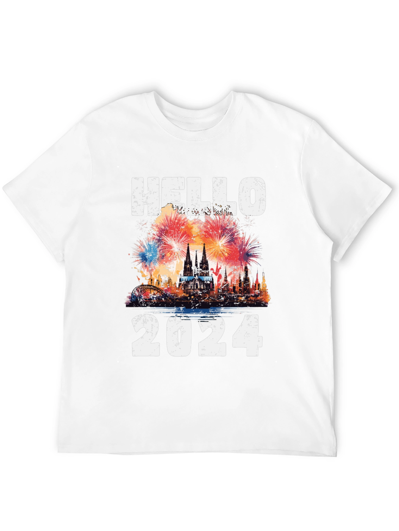 Hello 2024 Fireworks T-Shirt