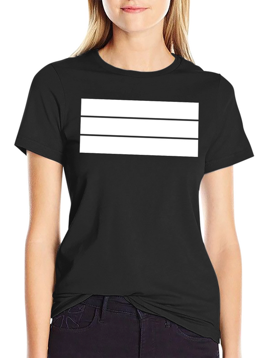 Minimalist Three Stripe Graphic Tee - Black