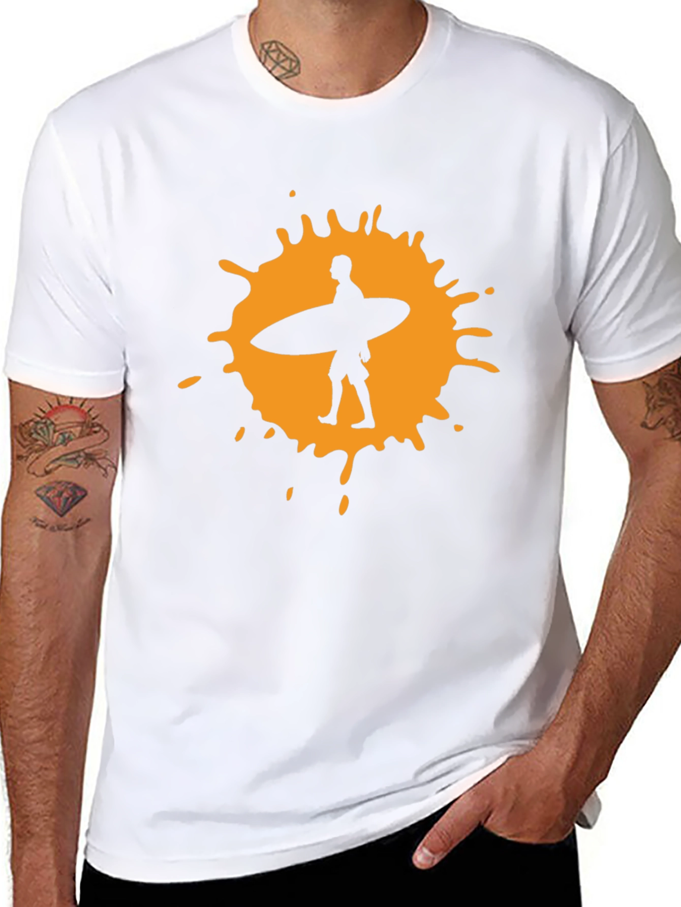 Surfer Graphic Tee - Mens Black T-Shirt