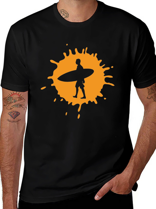Surfer Graphic Tee - Mens Black T-Shirt