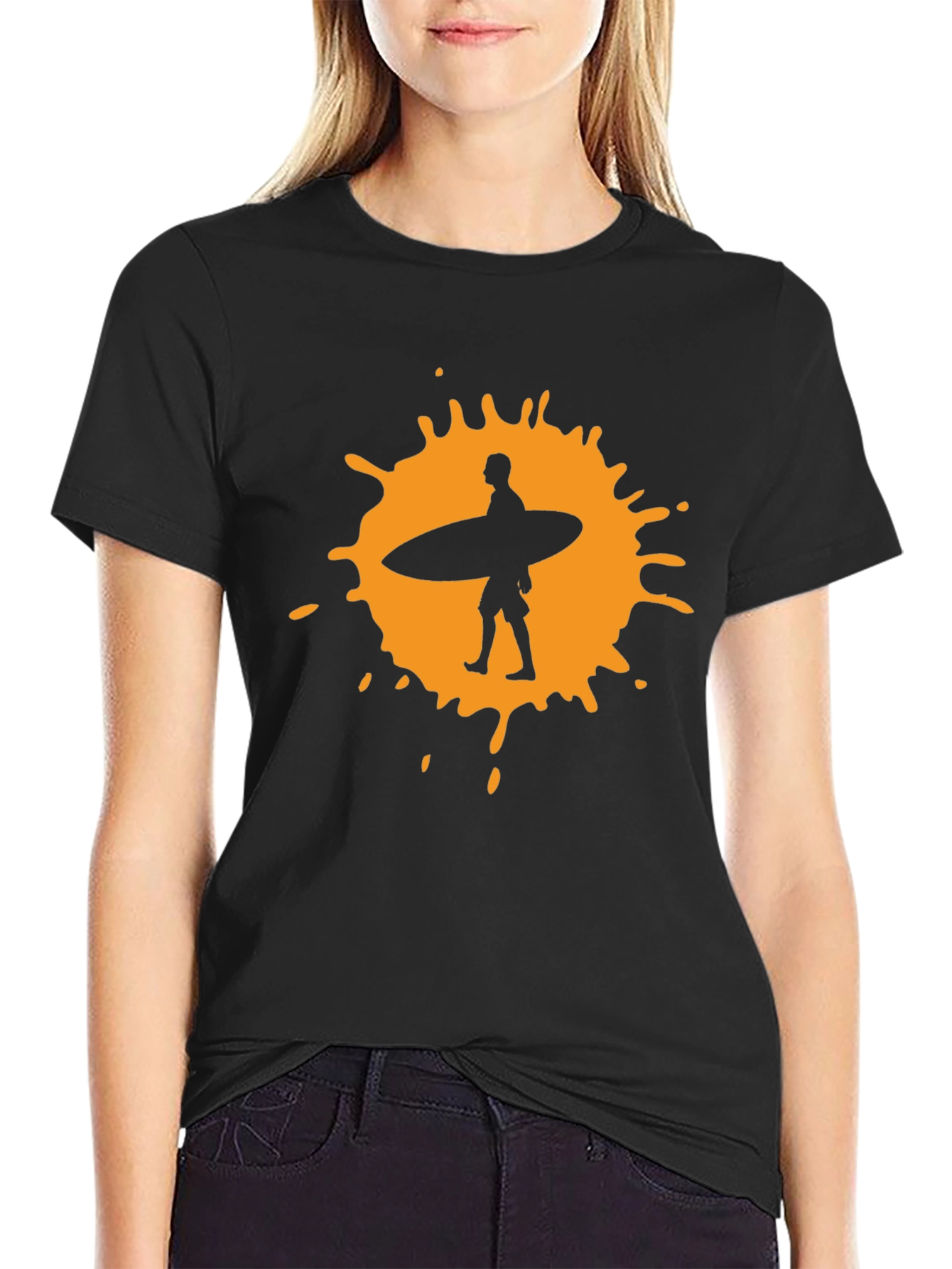 Surfer Graphic Tee - Mens Black T-Shirt