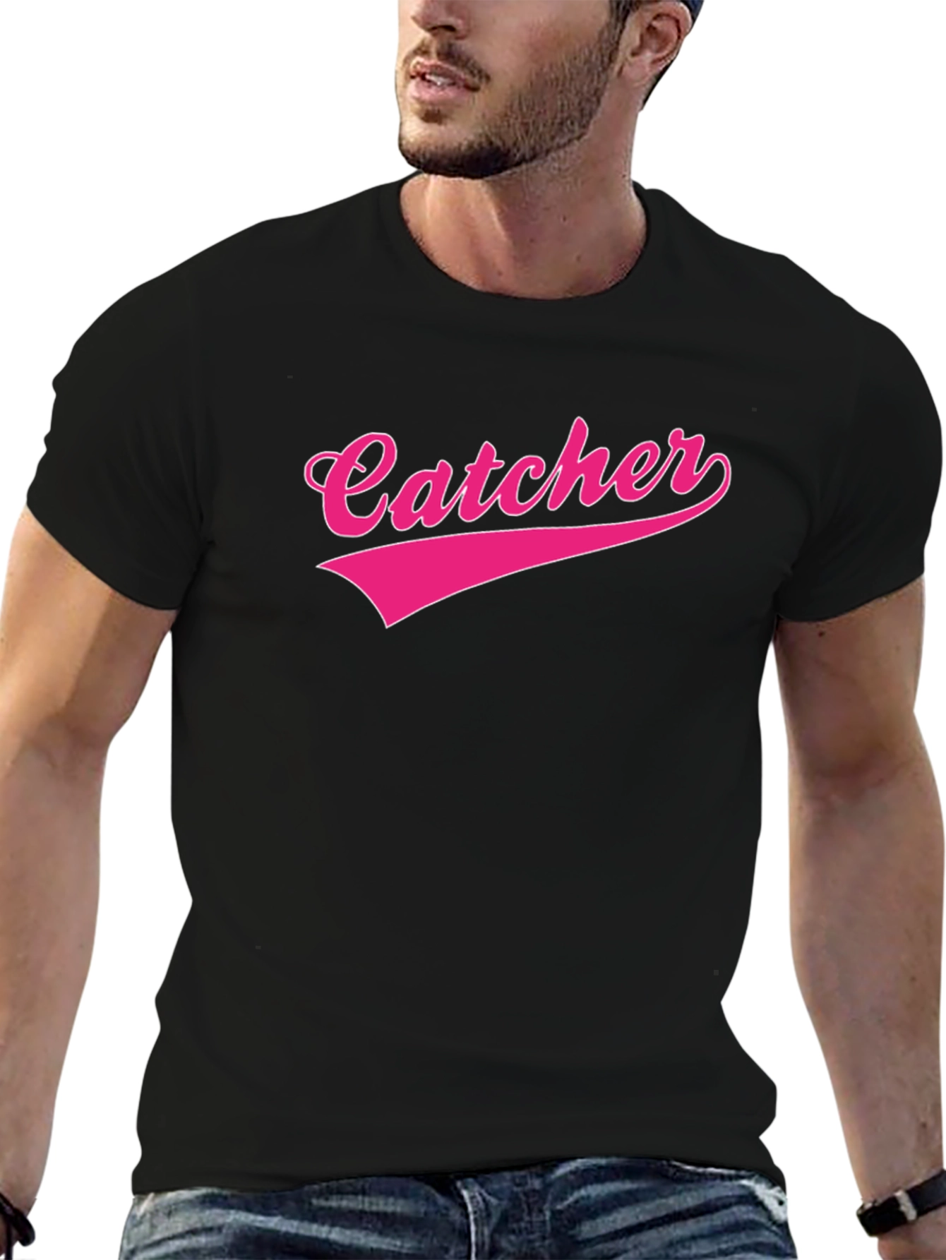 Catcher Graphic Tee - Baseball Inspired T-Shirt