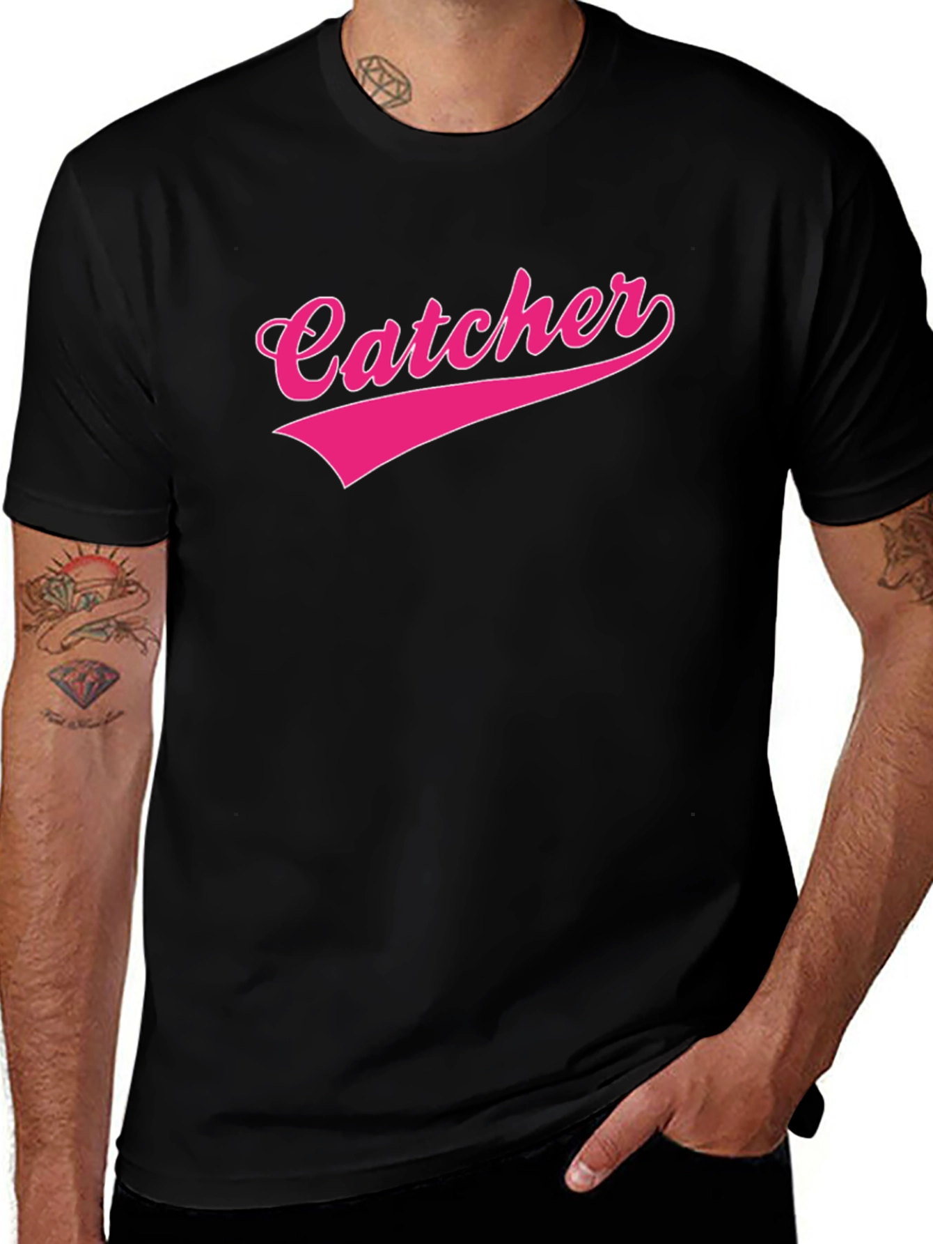 Catcher Graphic Tee - Baseball Inspired T-Shirt