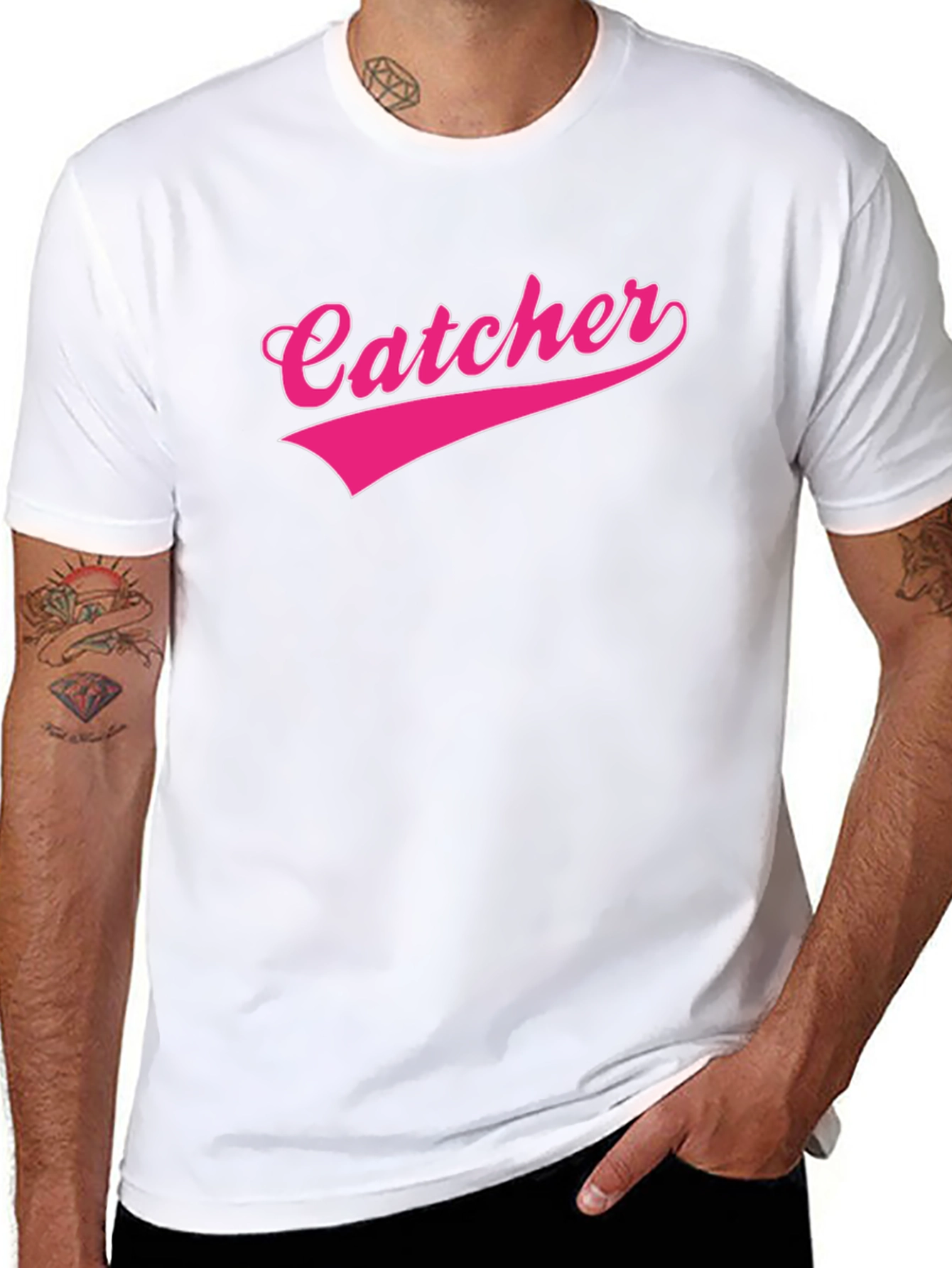 Catcher Graphic Tee - Baseball Inspired T-Shirt